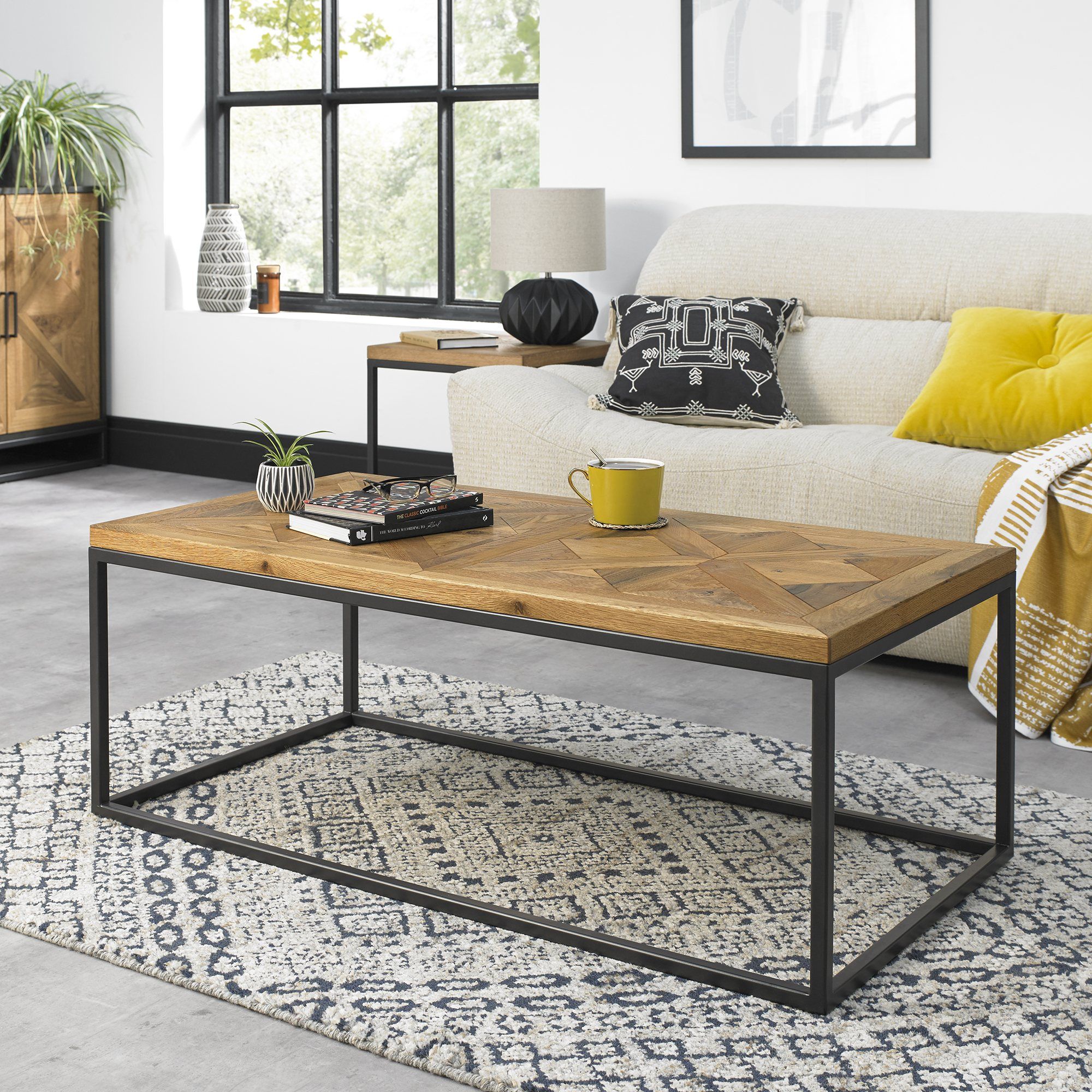 Indus Rustic Oak Coffee Table | Living Room Furniture – Bentley Designs Throughout Rustic Wood Coffee Tables (View 15 of 15)