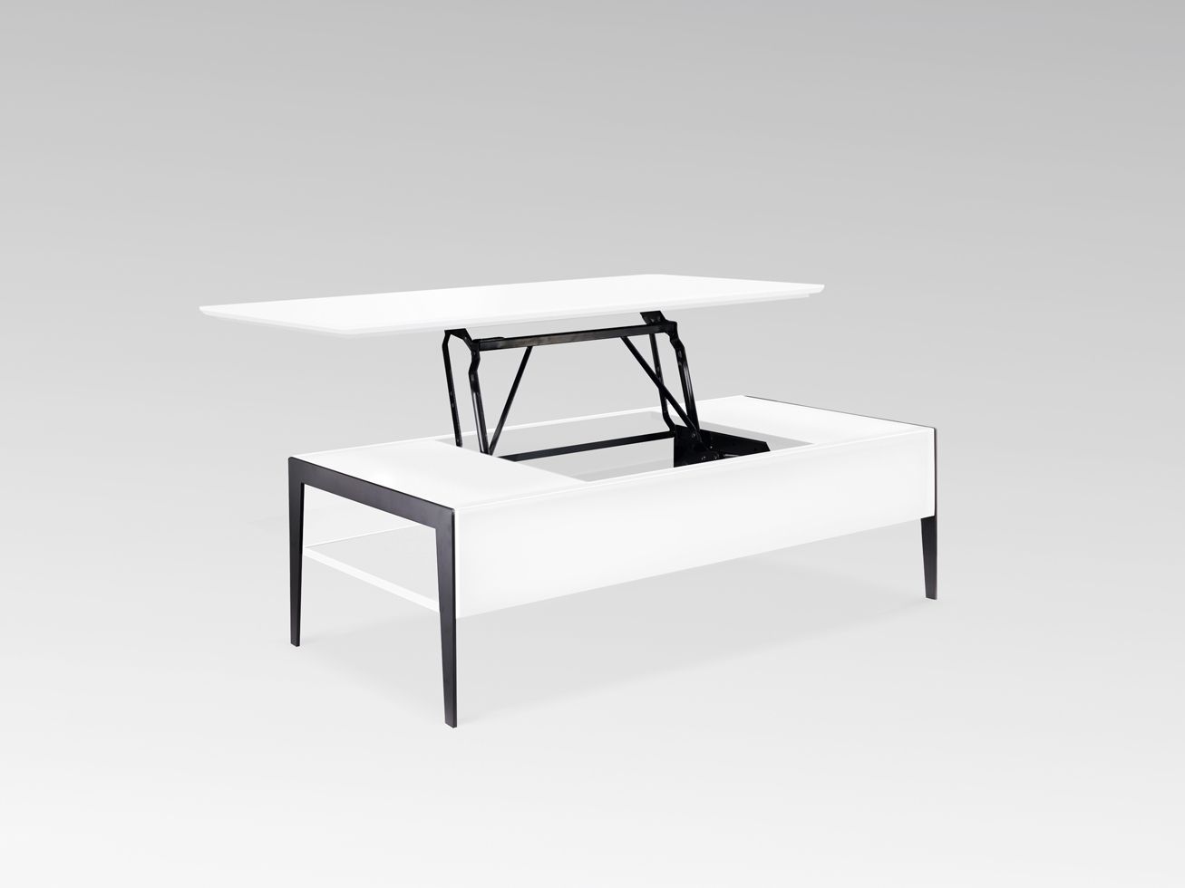 Jensen Lift Top Coffee Table In White High Gloss Finish – Inspiration Intended For High Gloss Lift Top Coffee Tables (Photo 4 of 15)