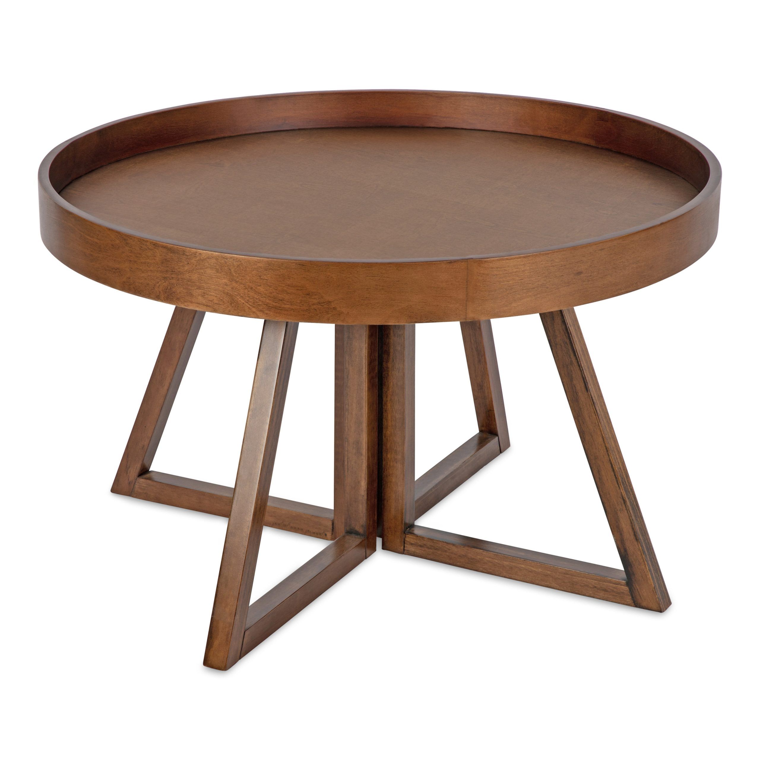 Kate And Laurel Avery Modern Round Coffee Table, 30" X 30" X 18 With Walnut Coffee Tables (View 6 of 15)