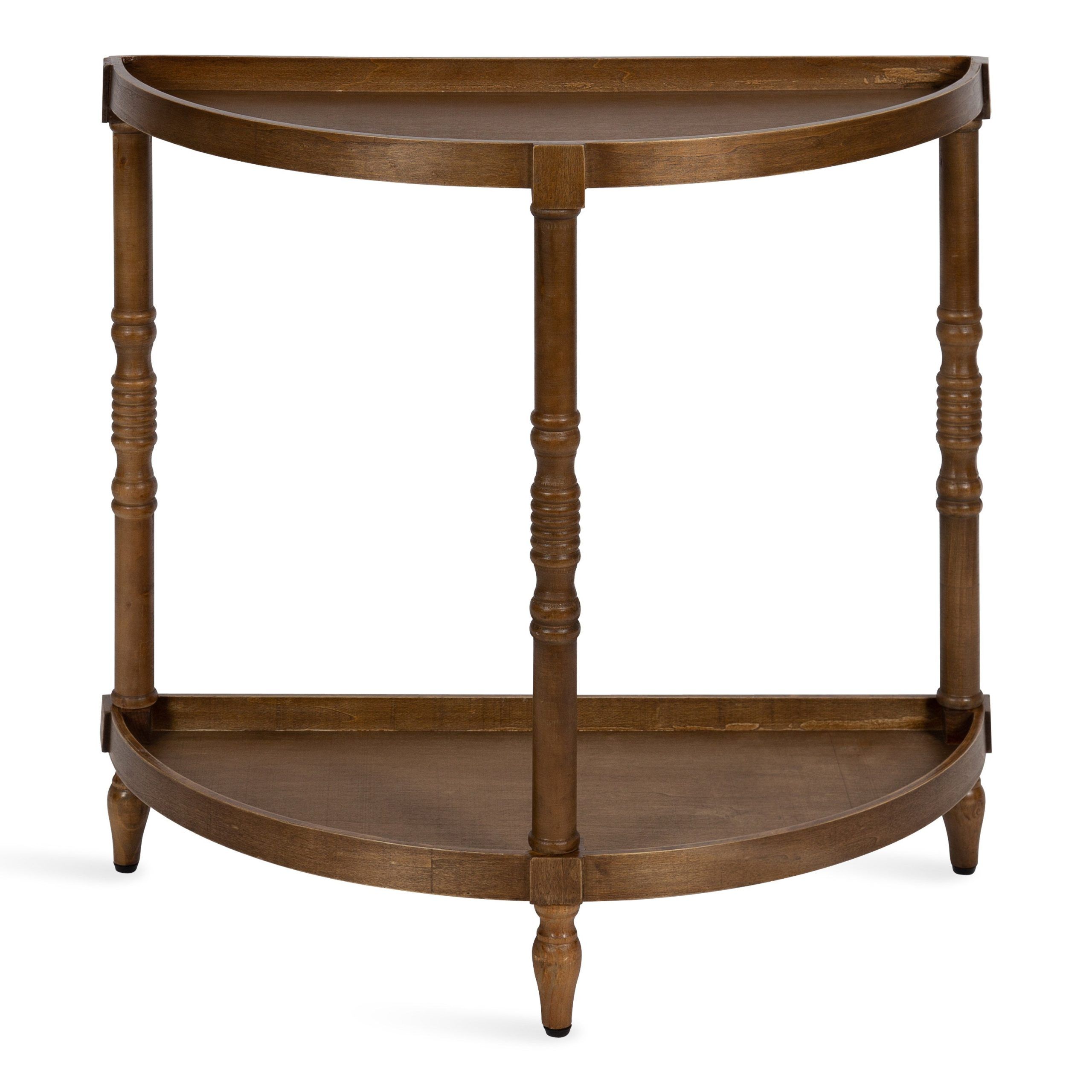 Kate And Laurel Bellport Farmhouse Demilune Console Table, 30 X 14 X 30 For Kate And Laurel Bellport Farmhouse Drink Tables (Photo 13 of 15)