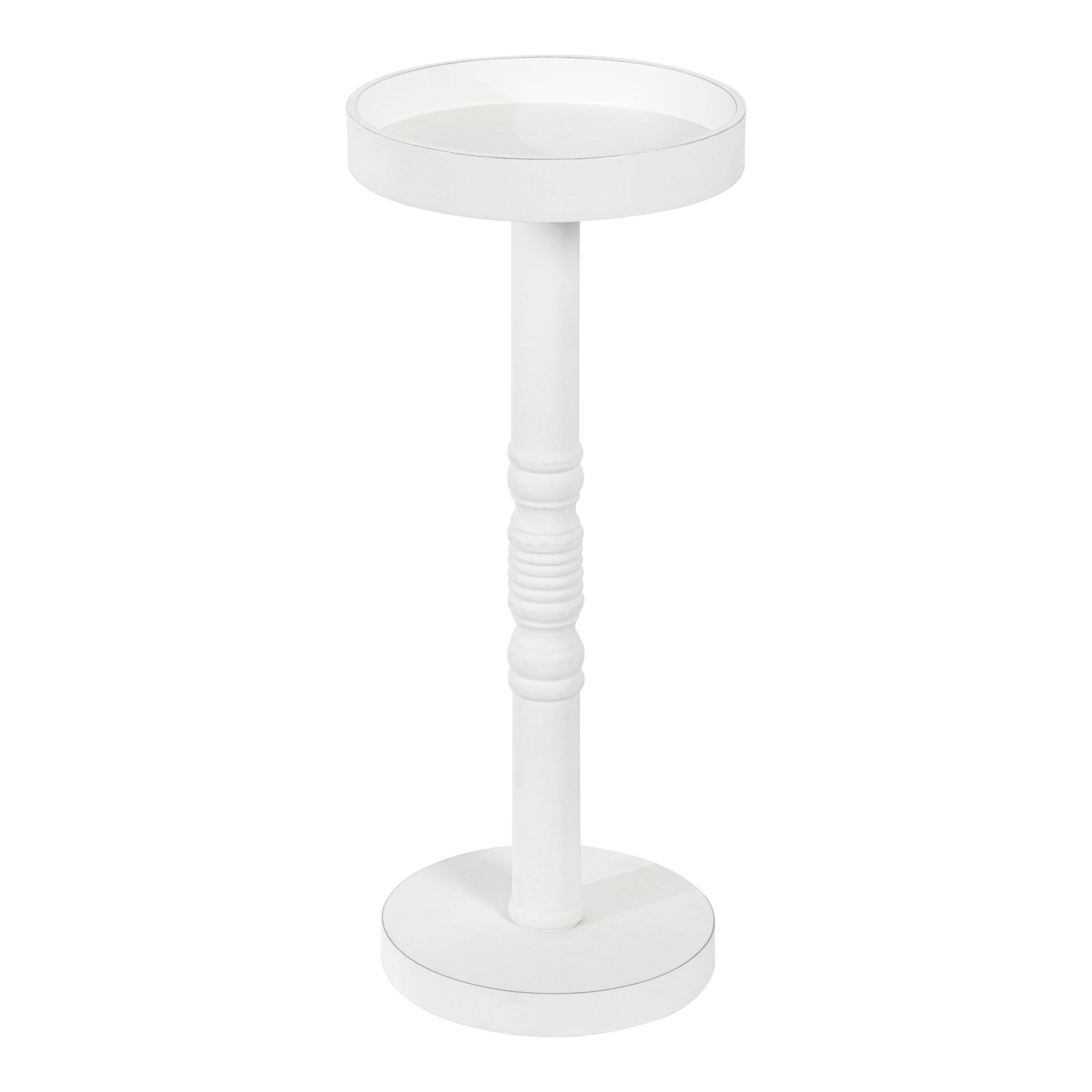 Kate And Laurel Bellport Farmhouse Drink Table, 10 X 10 X 22, White Within Kate And Laurel Bellport Farmhouse Drink Tables (Photo 1 of 15)