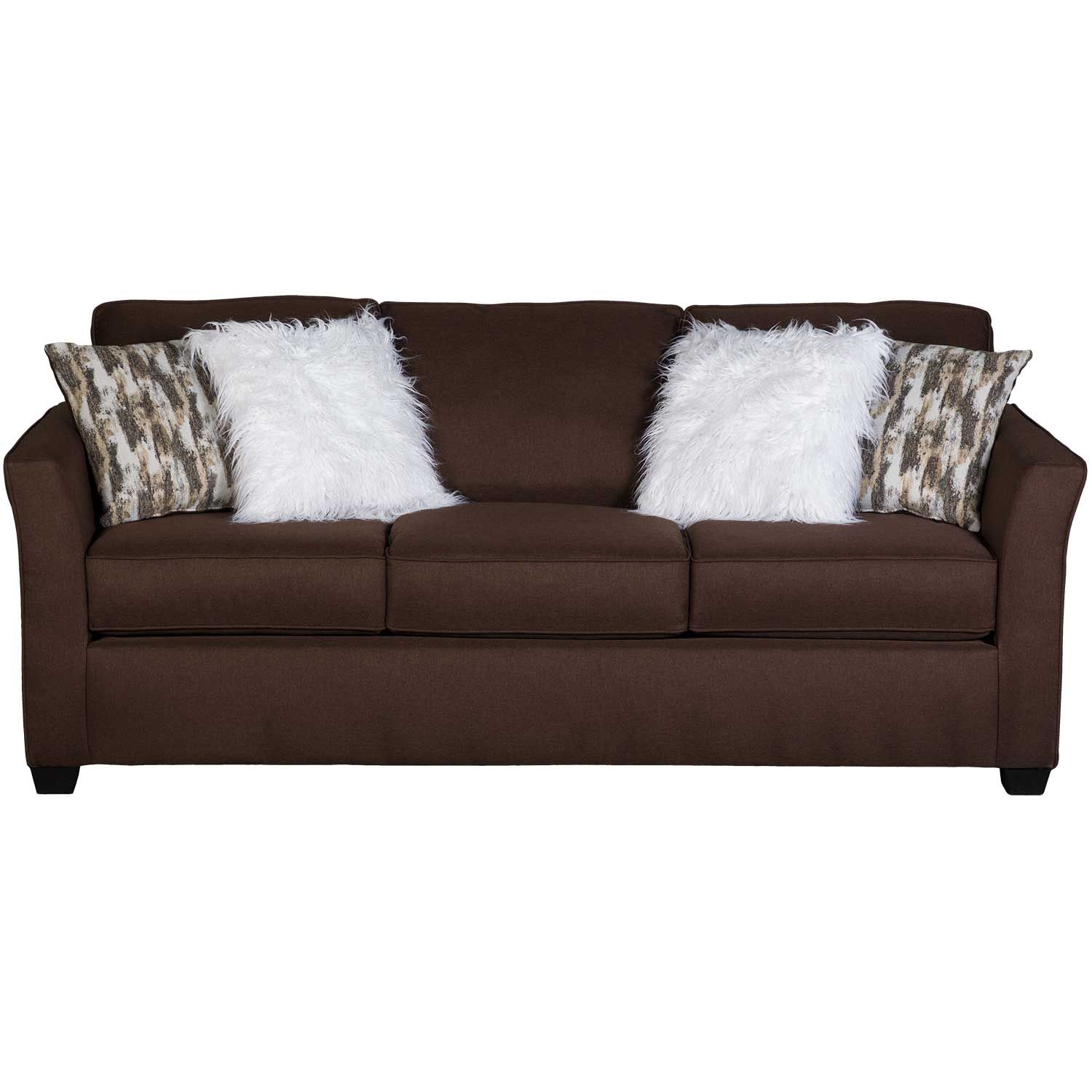 Keegan Chocolate Brown Sofa | Z 1003 | Afw For Sofas In Chocolate Brown (View 4 of 15)