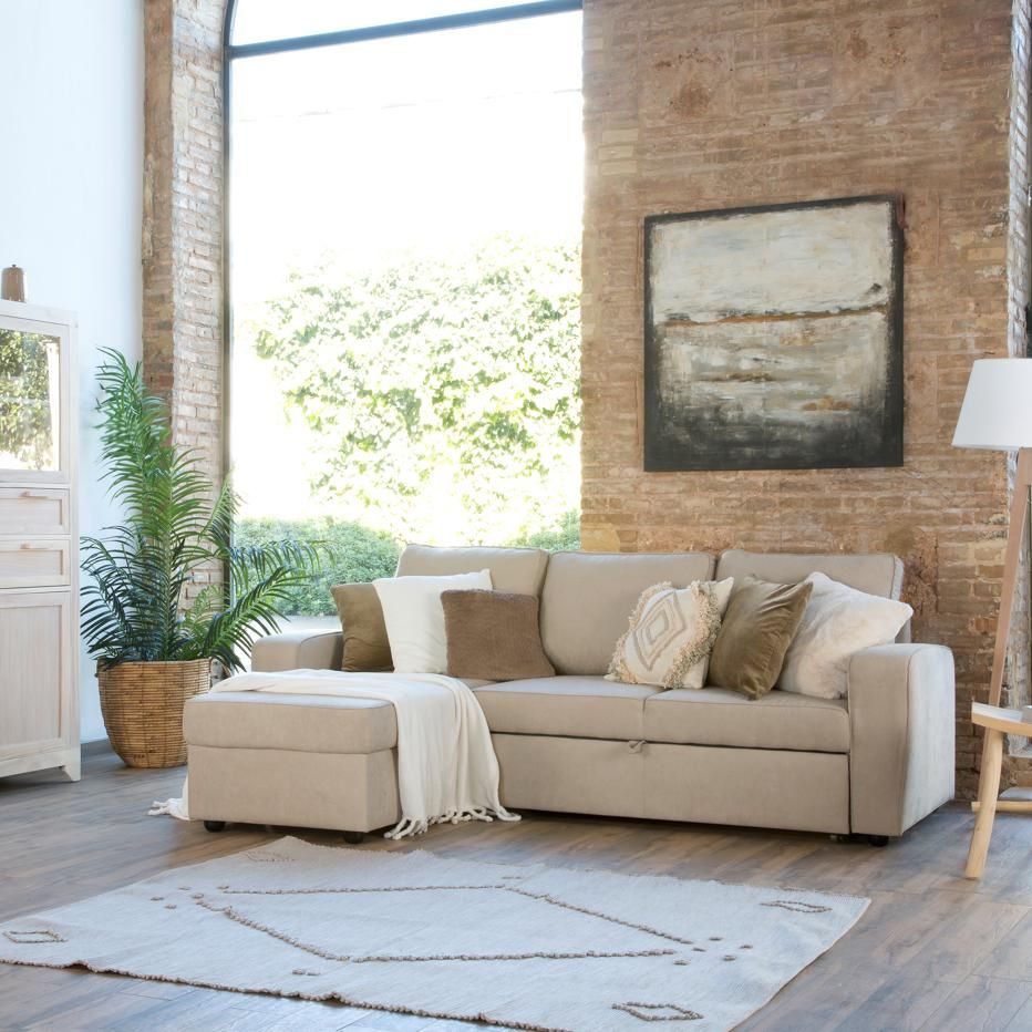 Kubor Reversible Beige Sofa Bed | Banak Intended For Sofas In Beige (View 11 of 15)