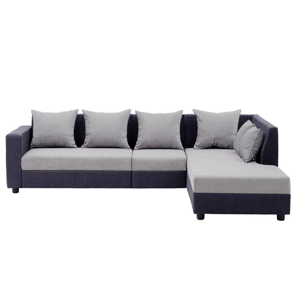 L Shaped Sofa: Buy Skiver L Shape Sofa Set Online At Best Prices Starting  From ₹25205 | Wakefit For 3 Seat L Shaped Sofas In Black (Photo 12 of 15)