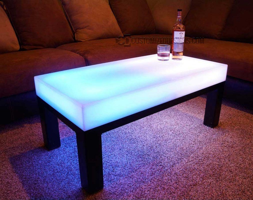 Led Lighted Lounge Coffee Table – Aurora Series – Customized Designs Intended For Rectangular Led Coffee Tables (Photo 13 of 15)