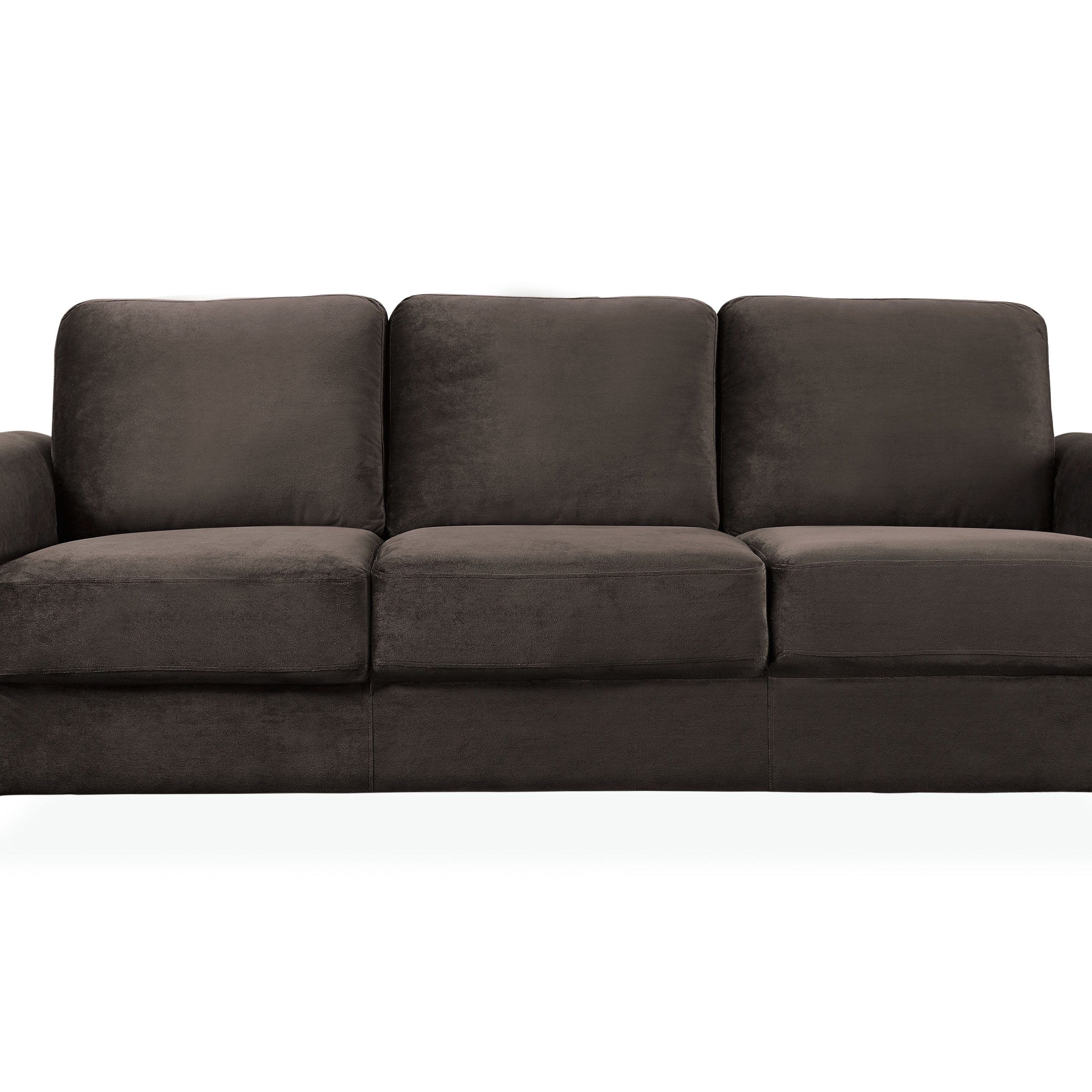 Lifestyle Solutions Alexa Sofa With Curved Arms, Gray Fabric – Walmart For Sofas With Curved Arms (View 7 of 15)