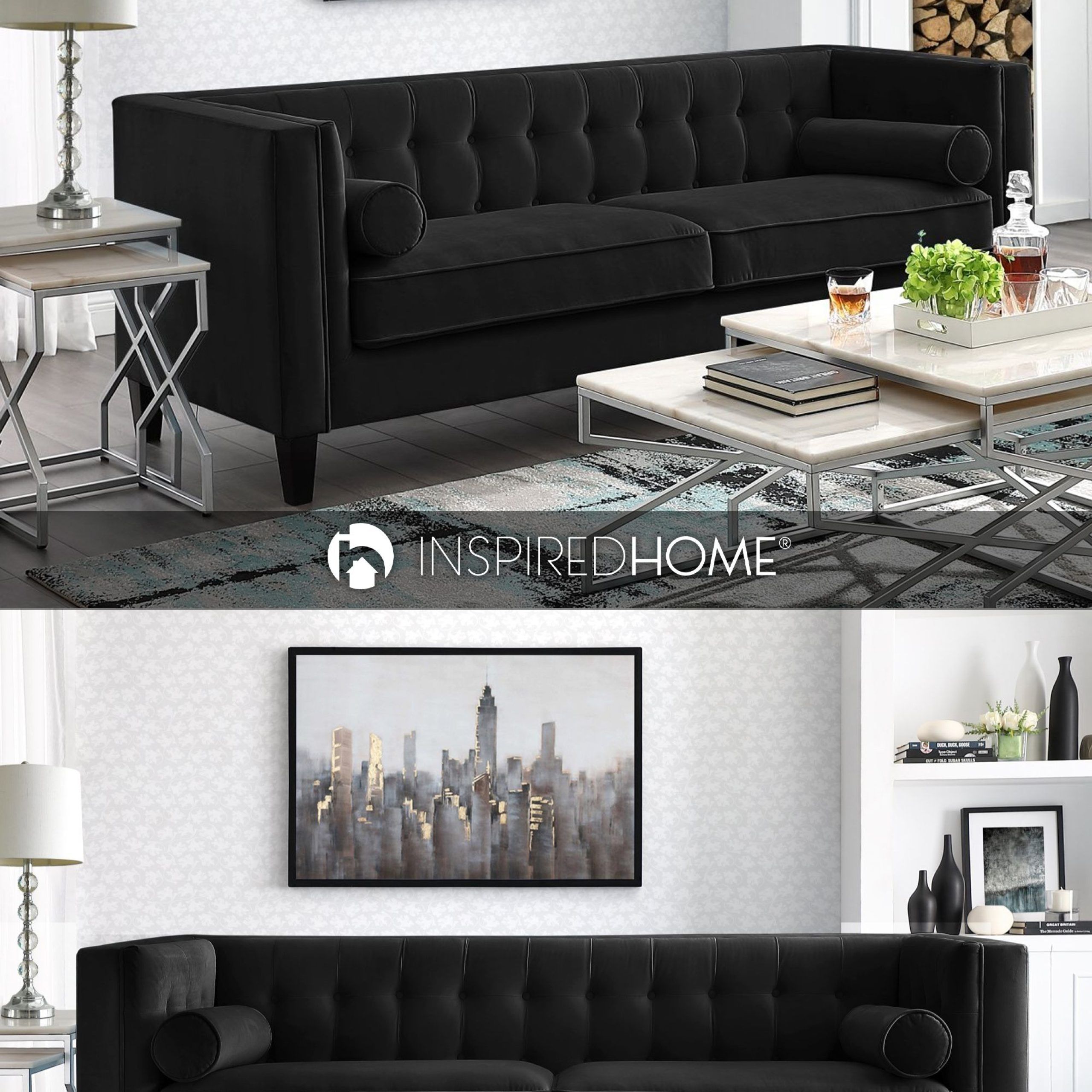Lotte Velvet Sofa | Furniture Design Living Room, Wooden Sofa Designs, Black  Living Room With Traditional Black Fabric Sofas (Photo 14 of 15)