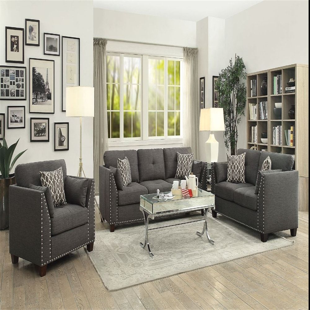 Featured Photo of  Best 15+ of Light Charcoal Linen Sofas