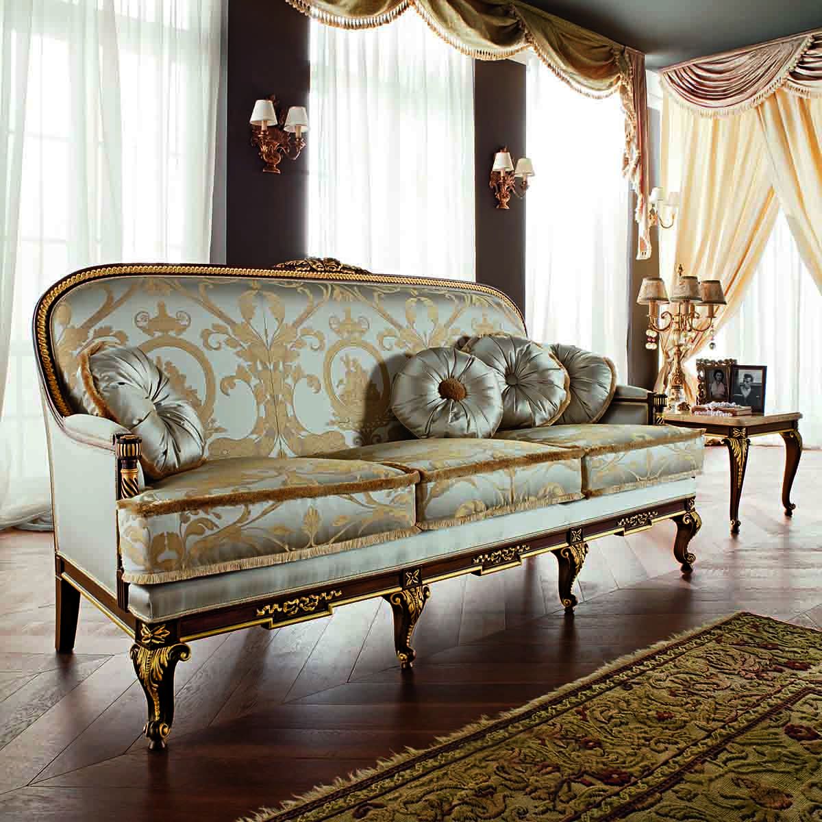 Luxury Italian Sofas Design. 100% Handmade Wooden Sofa Design With Regard To Traditional 3 Seater Sofas (Photo 12 of 15)