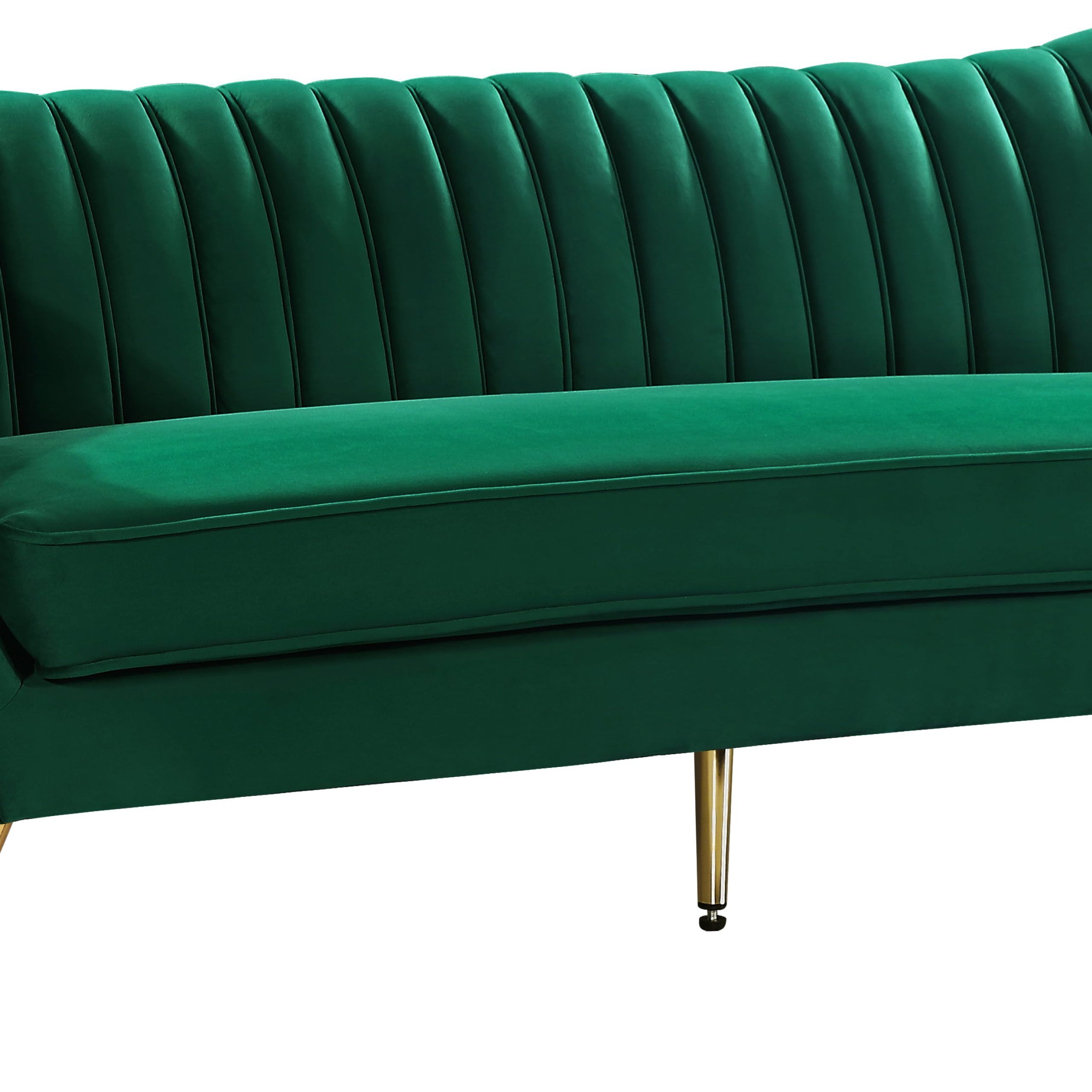 Margo Green Velvet Sofa Color:green Velvet,style:contemporary – Walmart Pertaining To 75&quot; Green Velvet Sofas (Photo 4 of 15)