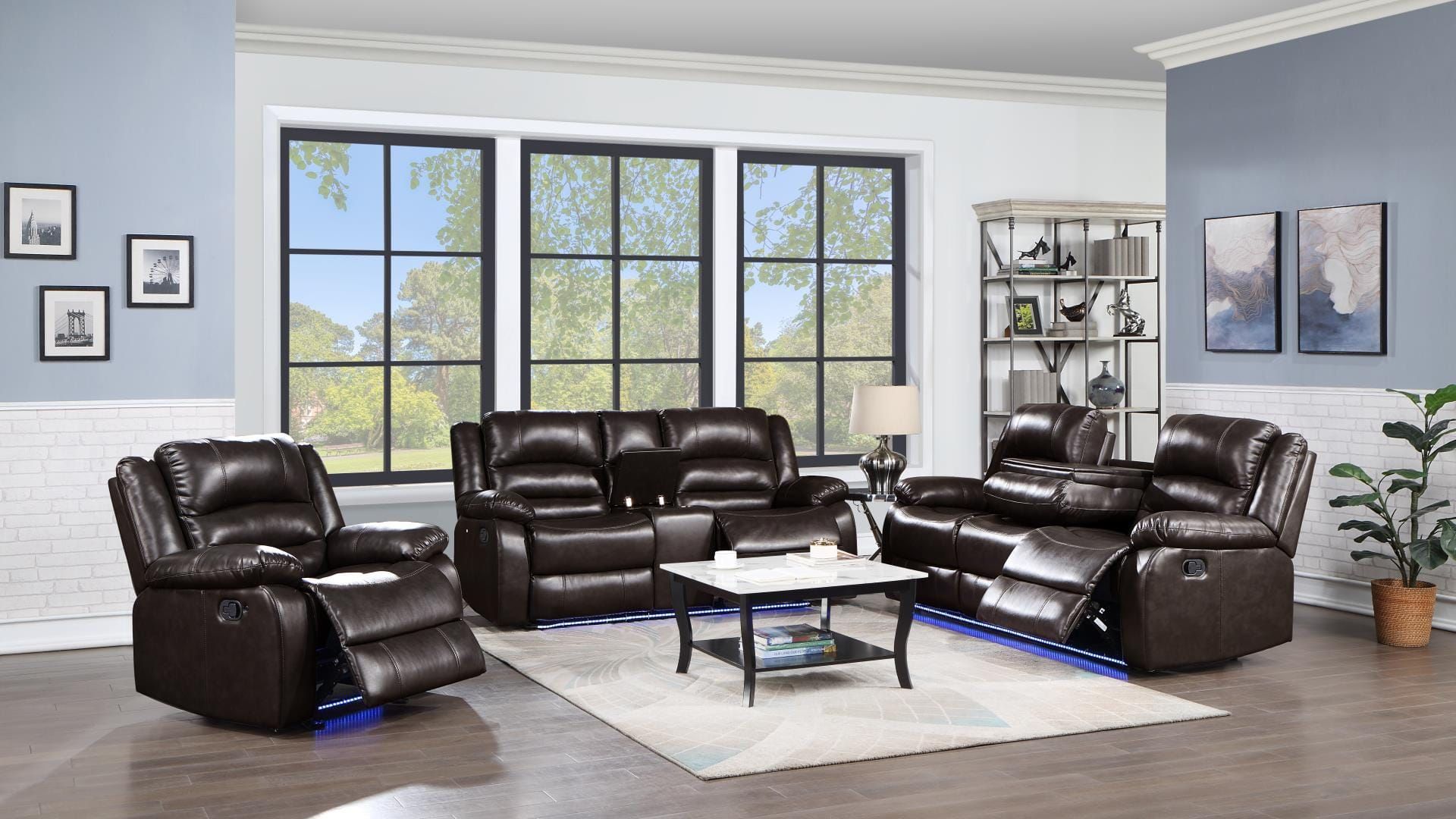 Martin Brown Faux Leather Sofa + Loveseatgalaxy Furniture Throughout Faux Leather Sofas In Dark Brown (Photo 12 of 15)