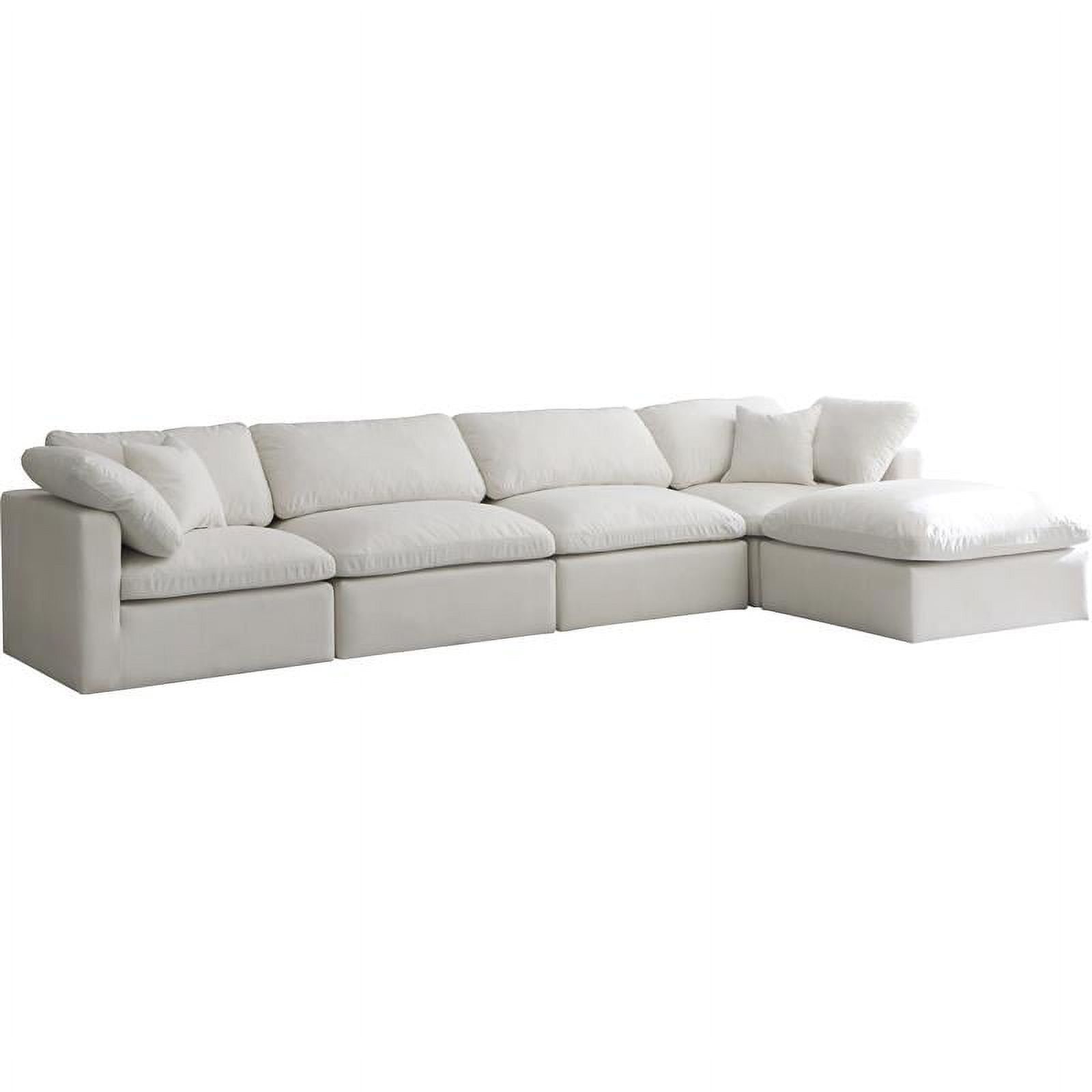 Meridian Furniture Plush Standard Cream Velvet Modular Sectional –  Walmart For Cream Velvet Modular Sectionals (View 5 of 15)