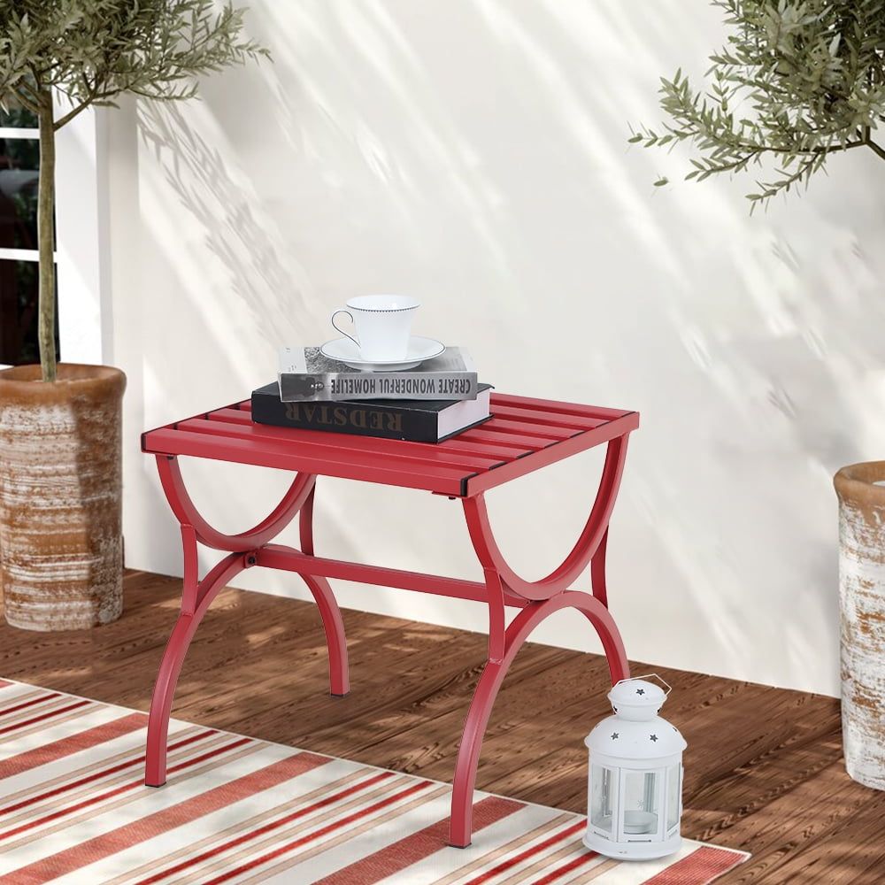Mf Studio Patio Side Table Small Metal End Table Suitable For Living In Metal Side Tables For Living Spaces (View 11 of 15)