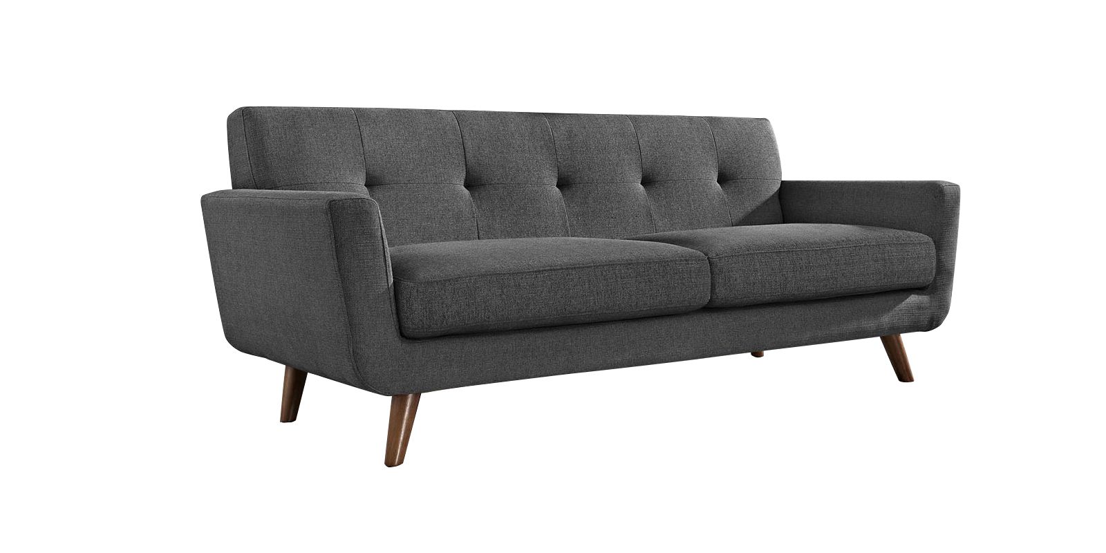Mid Century Classic 3 Seater Sofa In Grey Colour – Dreamzz Furniture |  Online Furniture Shop Regarding Mid Century 3 Seat Couches (View 8 of 15)