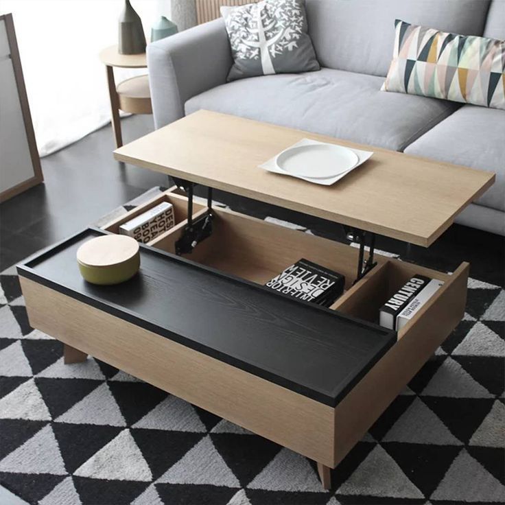 Modern Multifunction Lift Top Wood Coffee Table – Stylish In Black And Intended For Modern Wooden Lift Top Tables (Photo 14 of 15)