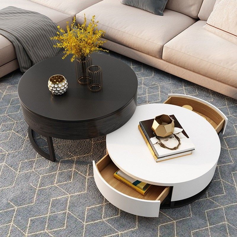 Modern Round Coffee Table With Storage Lift Top Wood Coffee Table With Within Round Coffee Tables With Storage (View 15 of 15)