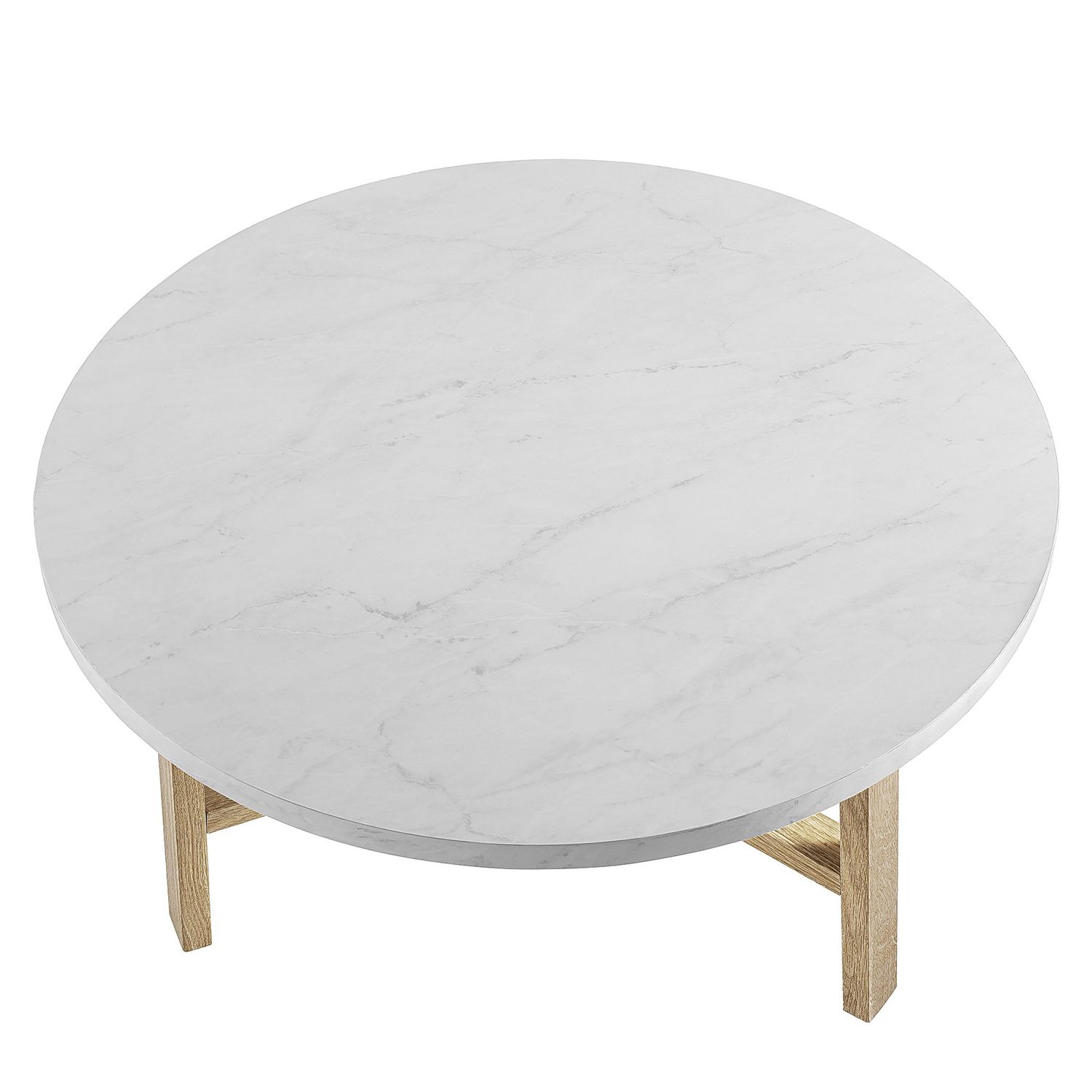Modern White Faux Marble Round Coffee Table – Pier1 With Modern Round Faux Marble Coffee Tables (View 6 of 15)