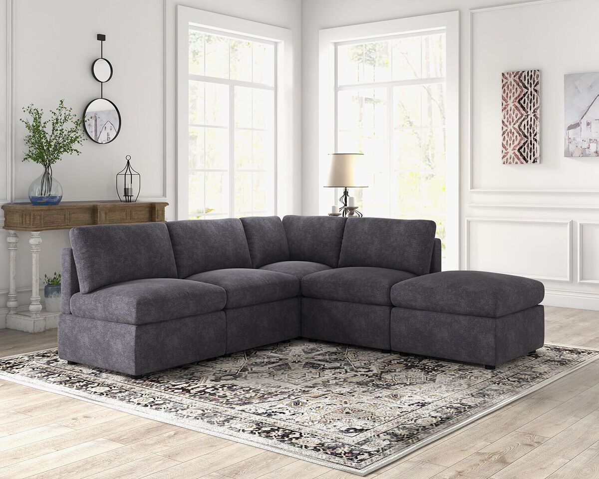 Modular Sectional Sofa Couch,l Shaped Sofa Couch Convertible Sofa 4 Seat  Sofa | Ebay In Convertible L Shaped Sectional Sofas (View 23 of 24)