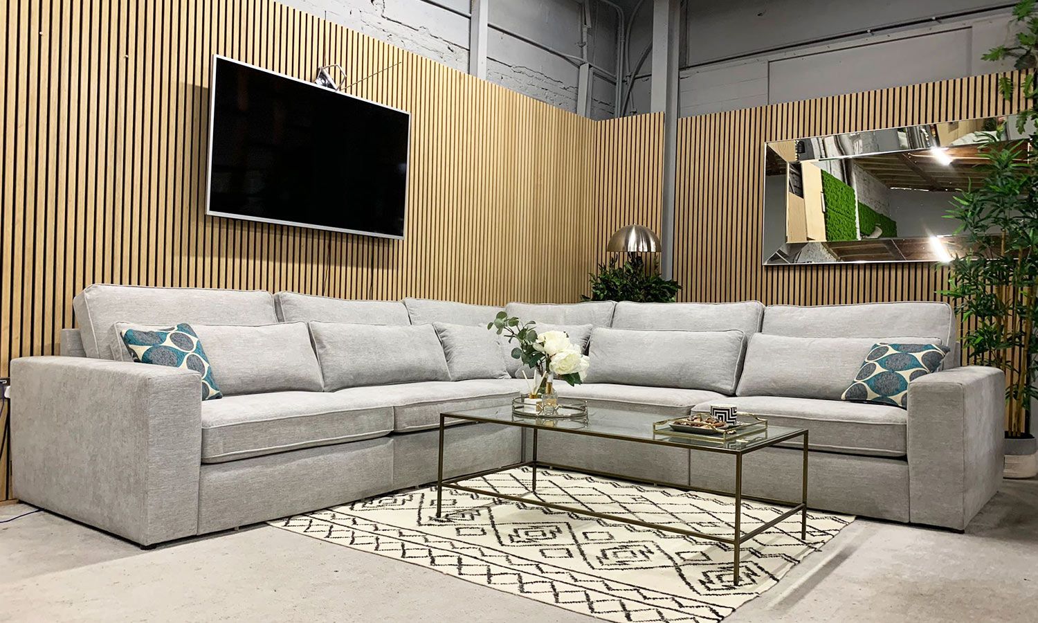 Navagio Light Grey Ascot Fabric Large Corner Sofa – Sofas & Friends With Regard To Sofas In Light Grey (Photo 14 of 15)