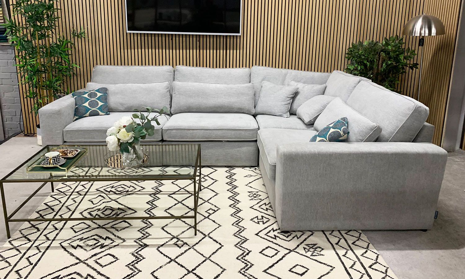 Navagio Light Grey Ascot Fabric Small Corner Sofa – Sofas & Friends For Sofas In Light Gray (Photo 13 of 15)