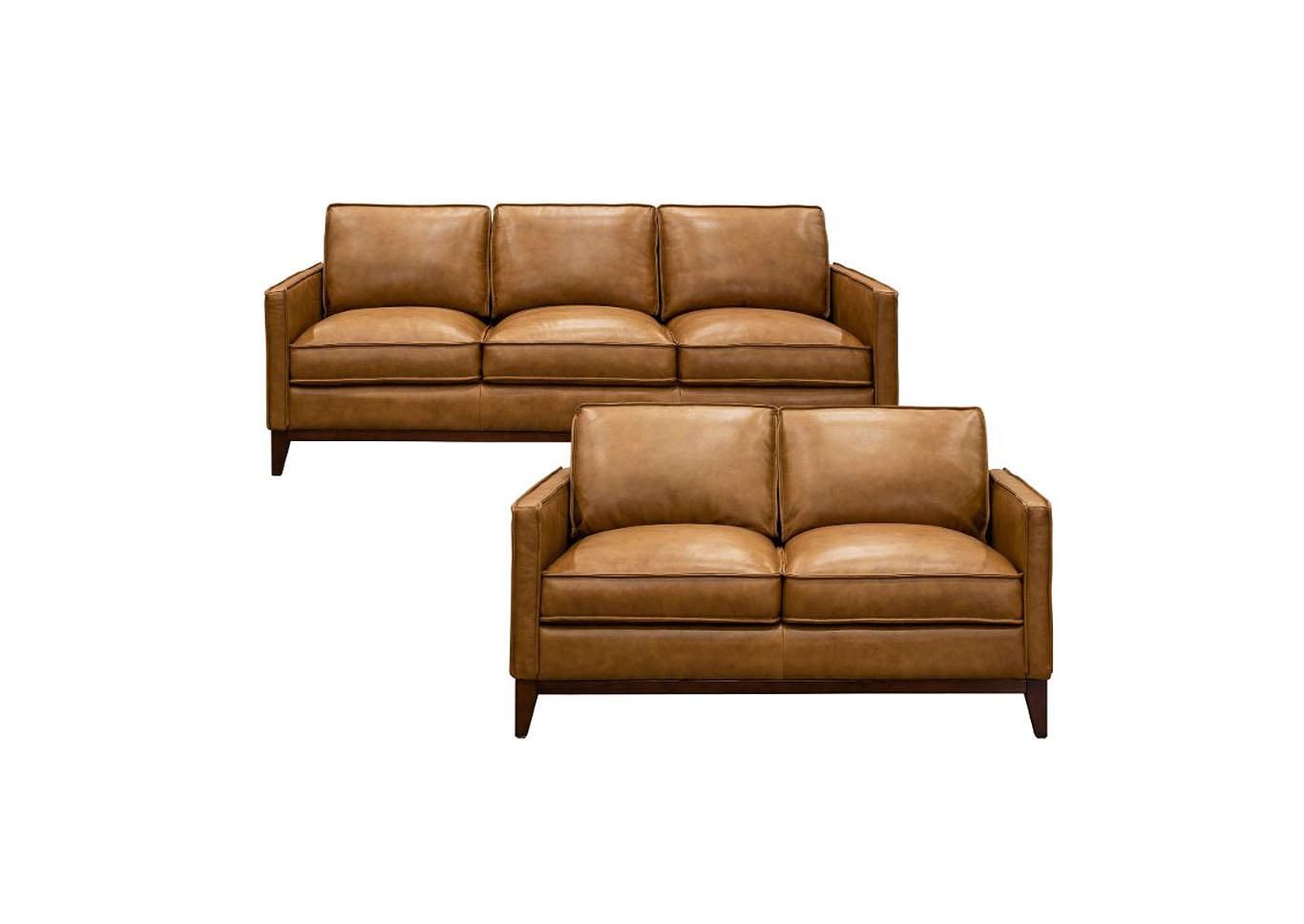 Newport Top Grain Leather Sofa And Love Seat Nader's Furniture Pertaining To Top Grain Leather Loveseats (Photo 12 of 15)