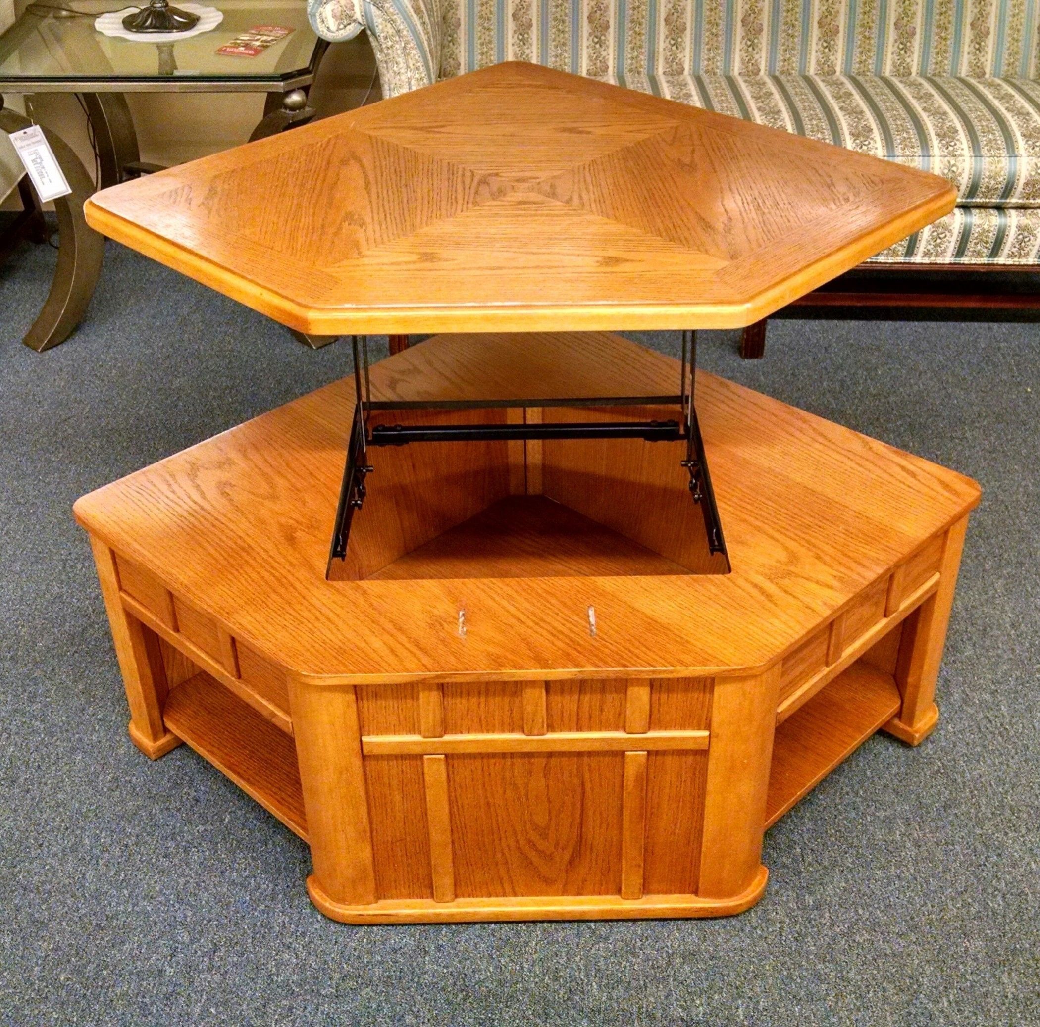Oak Lift Top Coffee Table | Delmarva Furniture Consignment Regarding Wood Lift Top Coffee Tables (Photo 8 of 15)