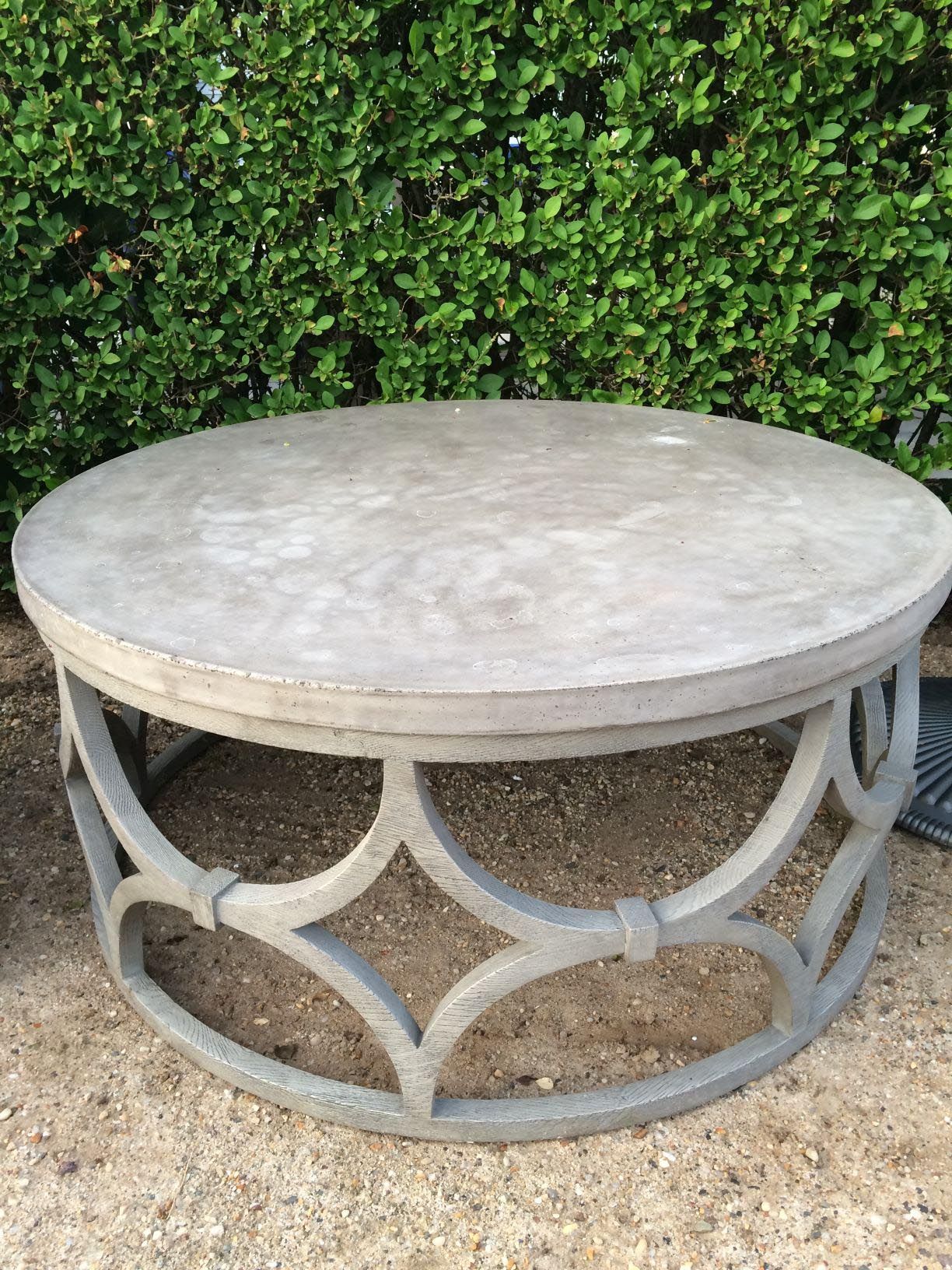Outdoor Patio Coffee Tables – Kesilkeys Intended For Outdoor Half Round Coffee Tables (Photo 4 of 15)