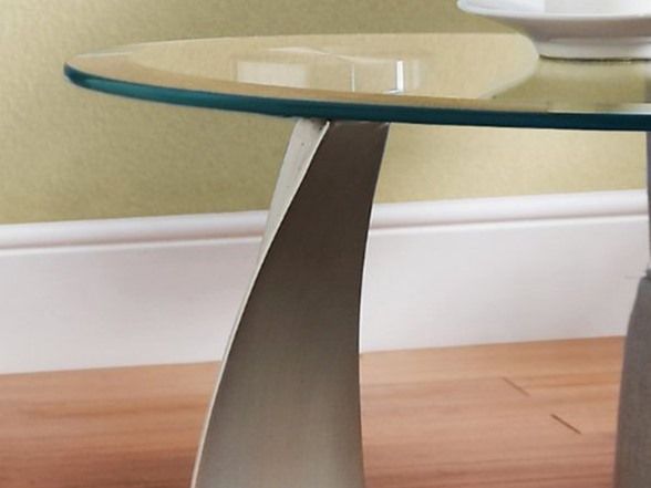 Oval Shaped Tempered Glass Top End Table For Tempered Glass Oval Side Tables (View 14 of 15)