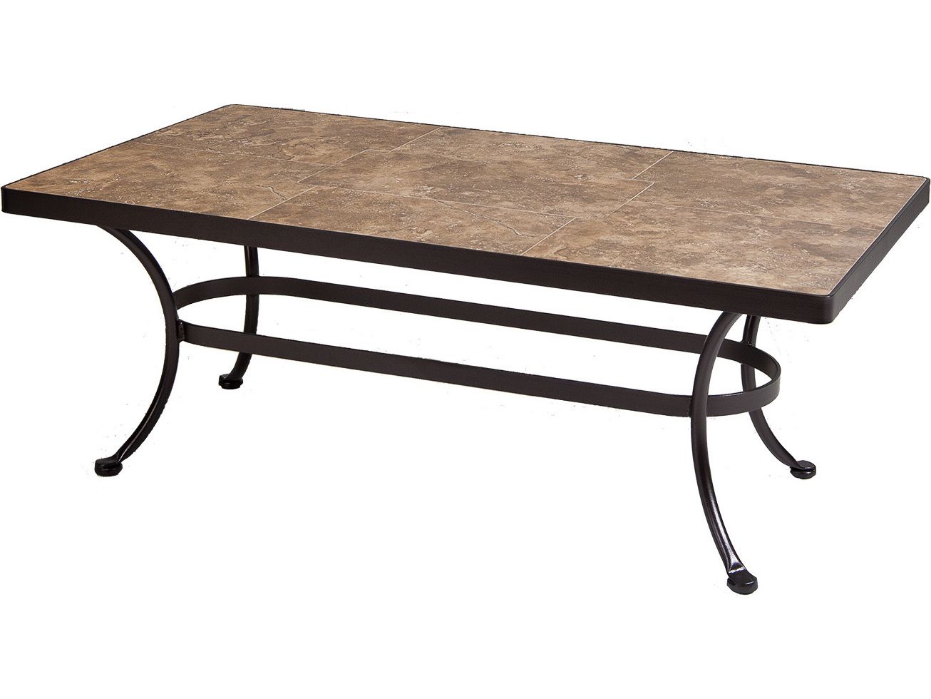 Ow Lee Wrought Iron Rectangular Coffee Table Base 43w X 20''d X 17.5h In Rectangular Coffee Tables With Pedestal Bases (Photo 8 of 15)