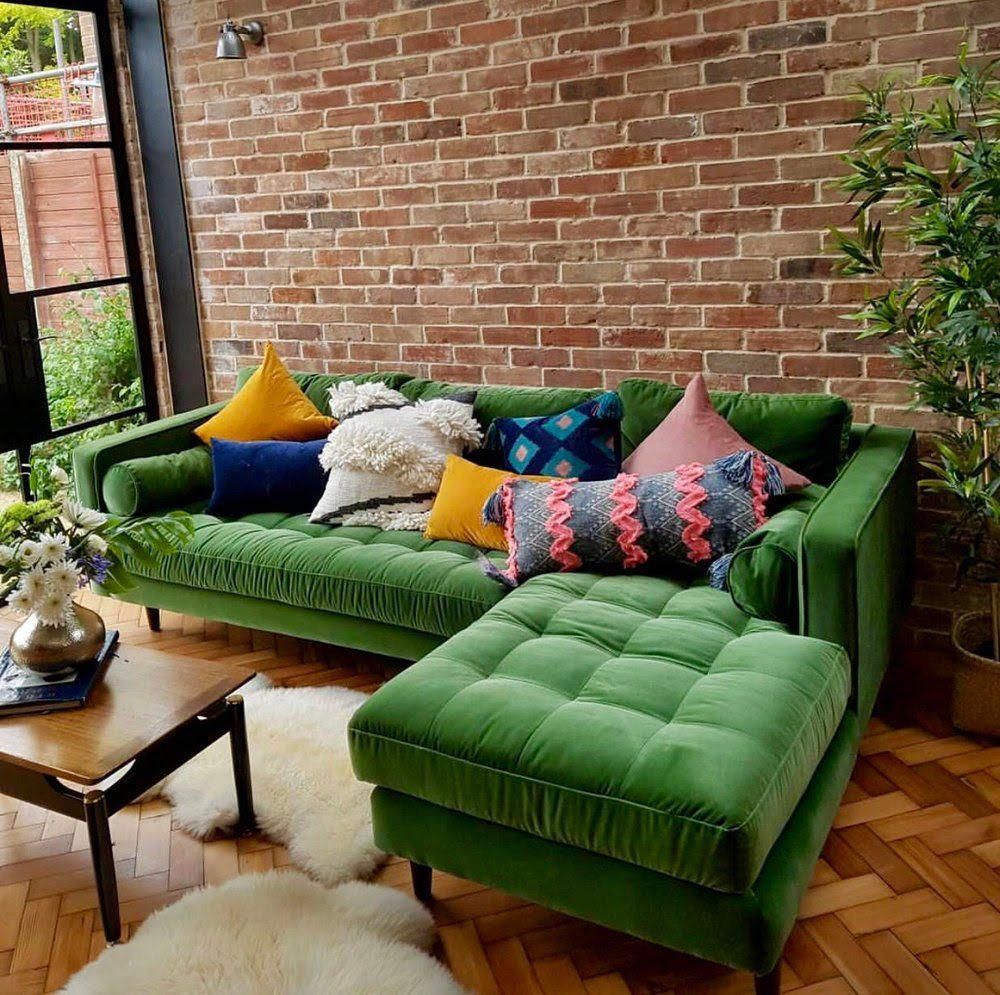 Pinmelitina Gutierrez On Idea In 2020 | Velvet Sofa Living Room Throughout 75&quot; Green Velvet Sofas (View 5 of 15)