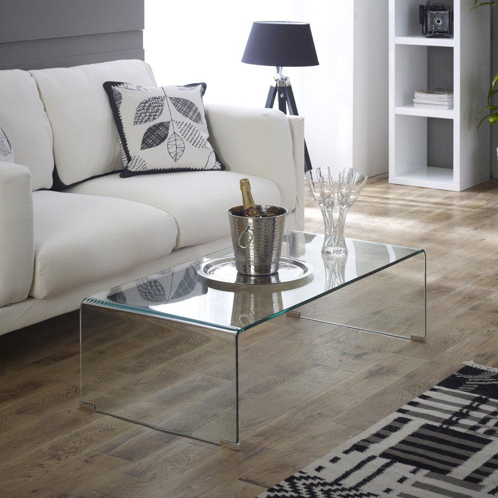 Product Of The Week – Geo Glass Clear Rectangular Coffee Table | The In Clear Rectangle Center Coffee Tables (View 12 of 15)