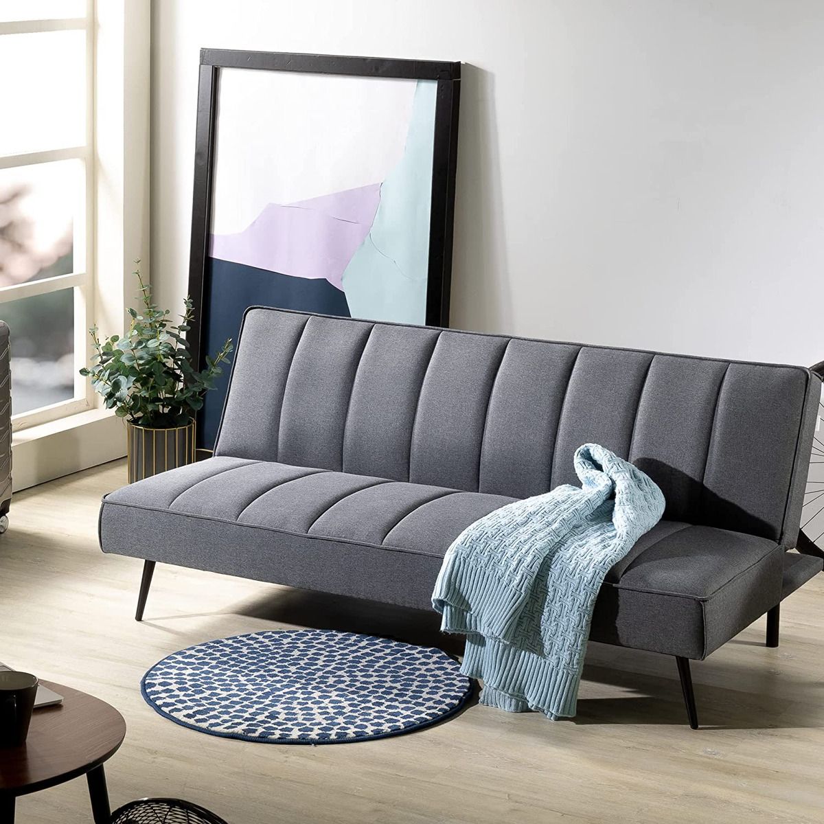 Quinn Sleeper Sofa / Convertible Sofa / Futon / 2 In 1 Folding Sofa Bed For  Apar | Ebay In 2 In 1 Foldable Sofas (View 10 of 15)