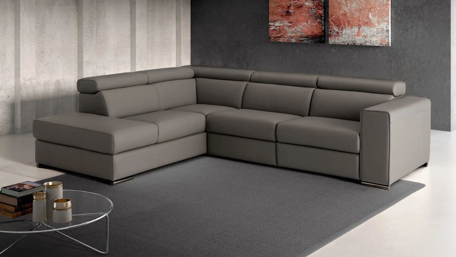 Ray. Elegant Sofa With Reclining Backrest For Microfiber Sectional Corner Sofas (Photo 11 of 15)
