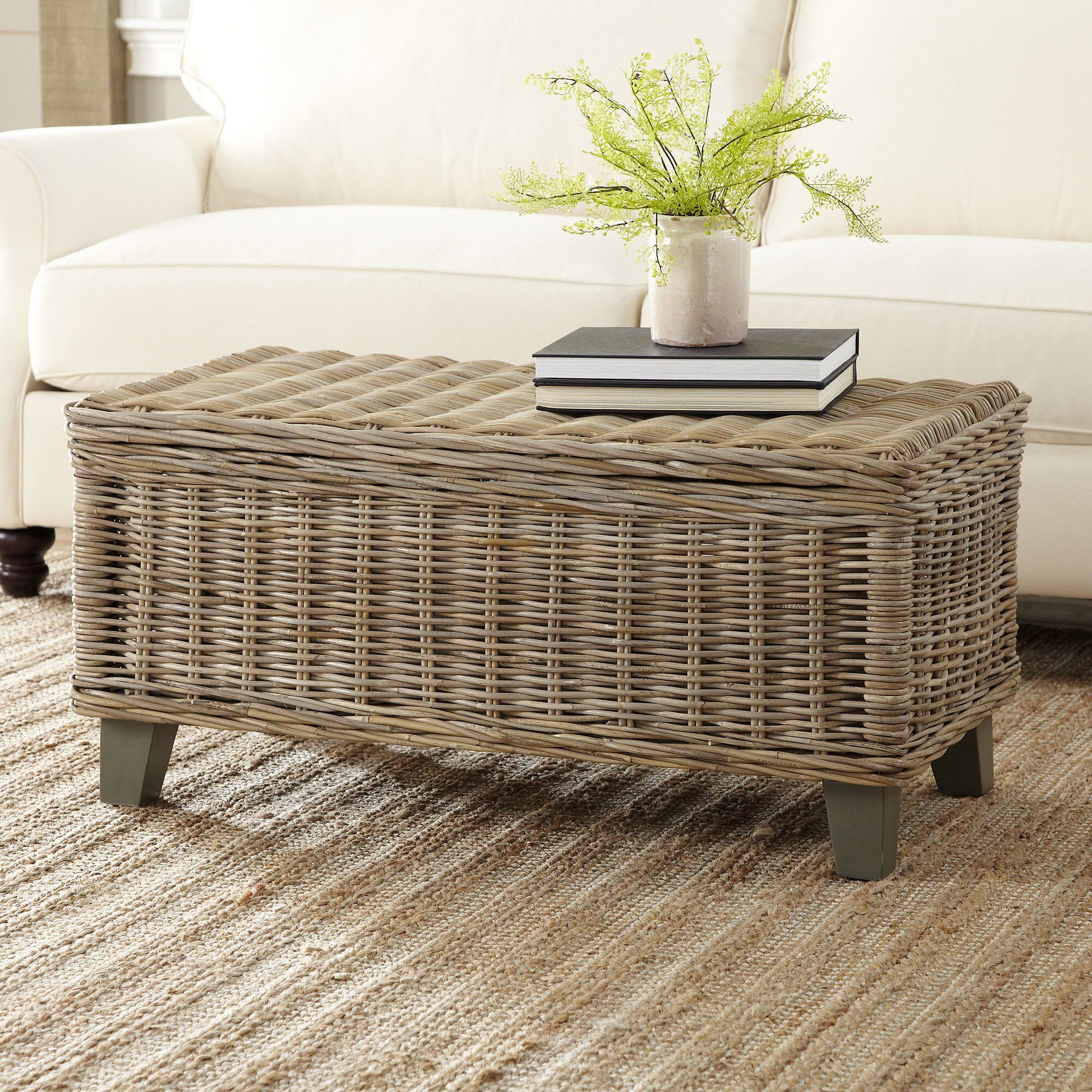 Rivera Rattan Coffee Table | Wayfair Throughout Rattan Coffee Tables (View 3 of 15)
