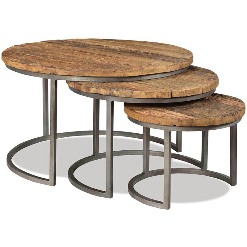 Riverside Furniture Tania 3 Piece Nesting Coffee Table Set In Rustic For Coffee Tables Of 3 Nesting Tables (Photo 1 of 15)