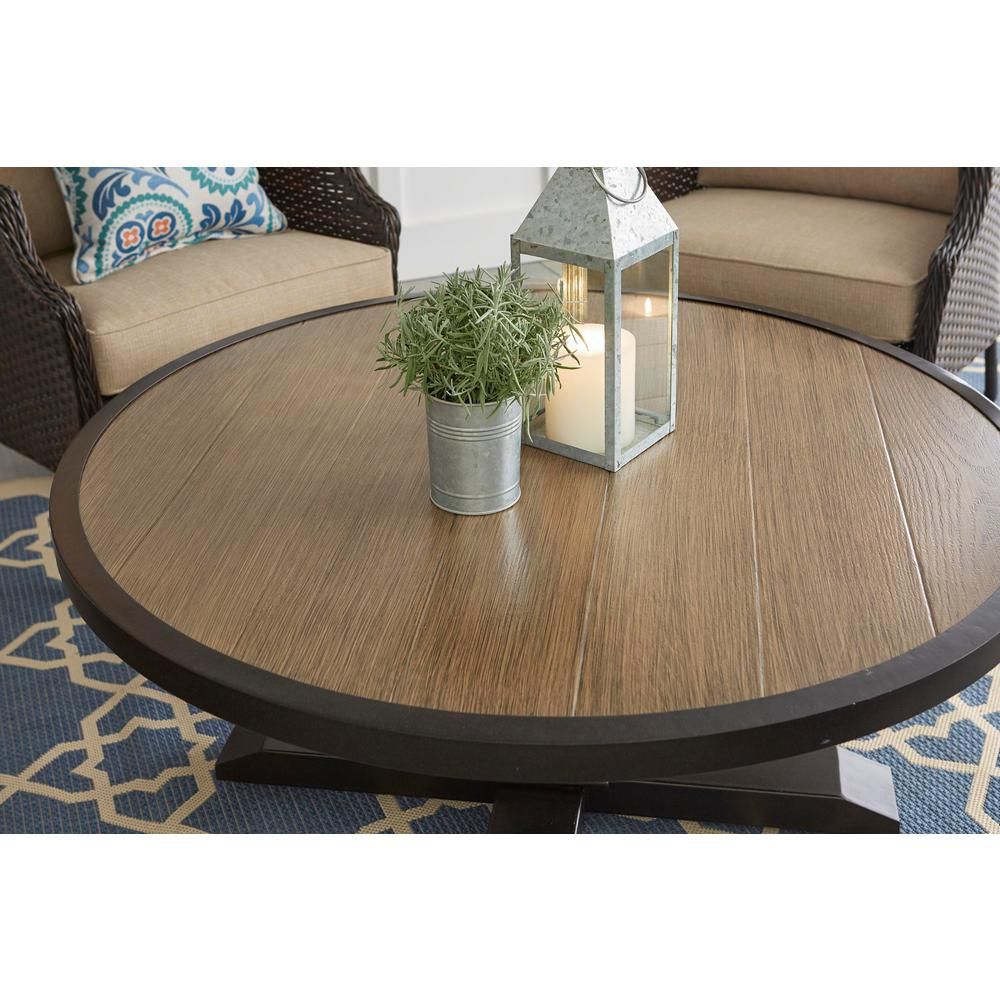 Round – Metal – Outdoor Coffee Tables – Patio Tables – The Home Depot Pertaining To Round Steel Patio Coffee Tables (View 3 of 15)