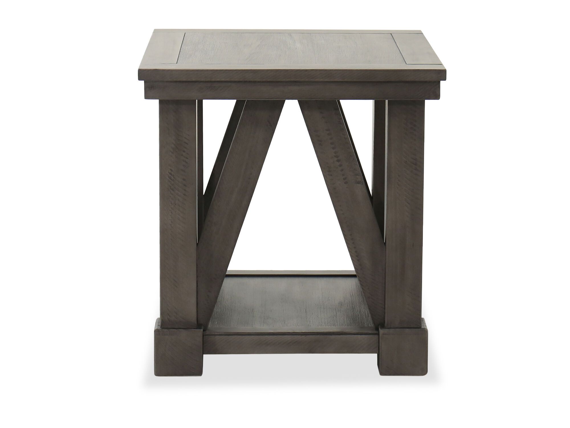 Rustic End Table In Gray | Mathis Brothers Furniture For Rustic Gray End Tables (View 12 of 15)