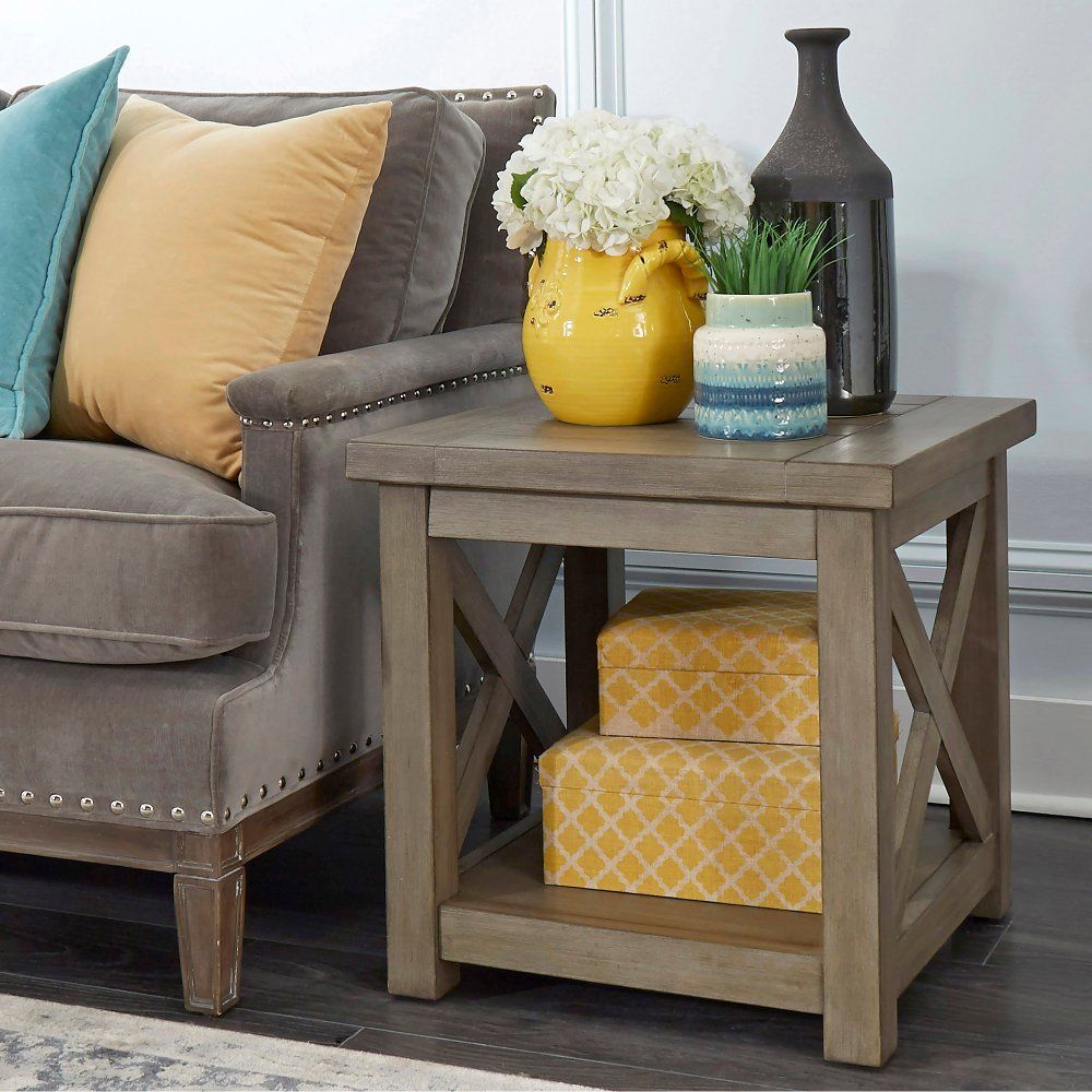 Rustic Gray End Table – Mountain Lodge In 2020 | All Modern Furniture Intended For Rustic Gray End Tables (Photo 13 of 15)