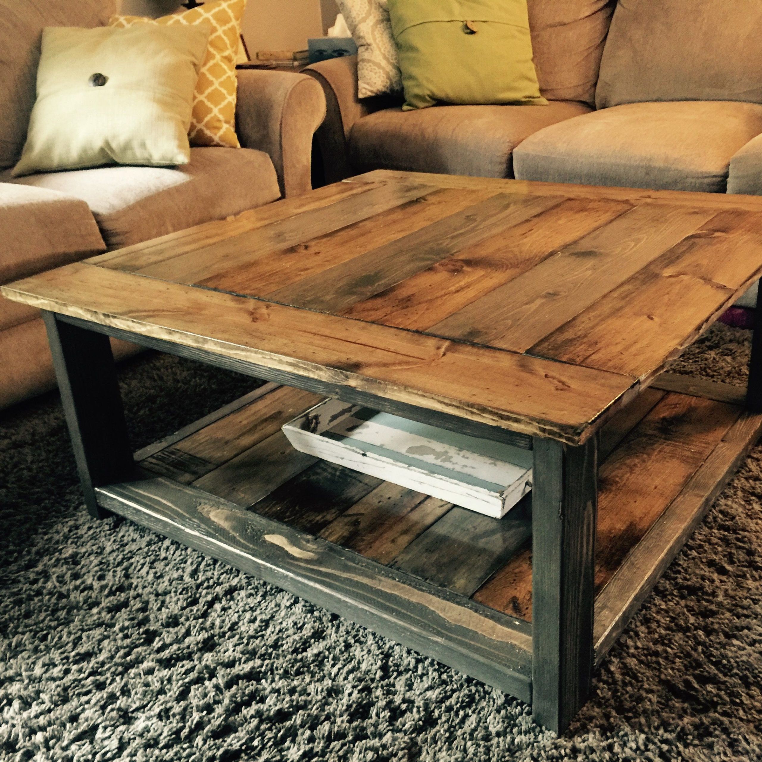 Rustic Xless Coffee Table | Do It Yourself Home Projects From Ana White Within Rustic Wood Coffee Tables (Photo 9 of 15)