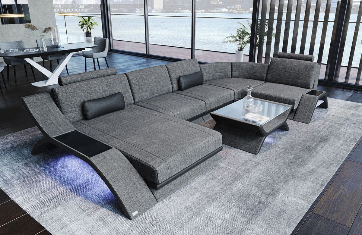 Sectional Fabric Sofa Malibu U Shape | Sofadreams Pertaining To Modern U Shape Sectional Sofas In Gray (View 6 of 15)