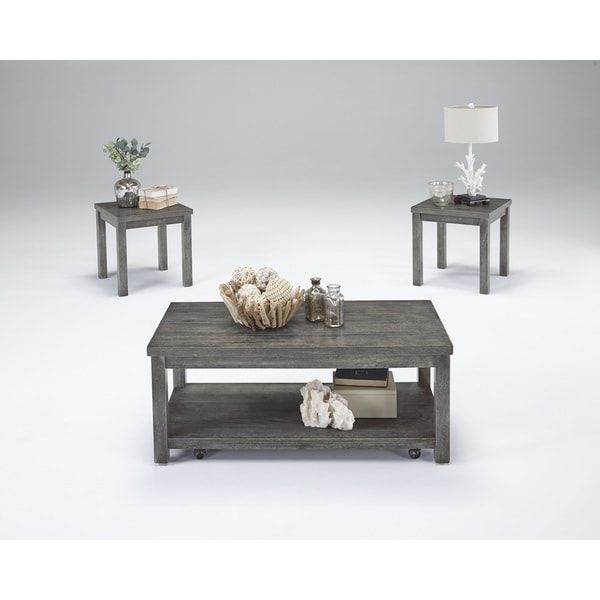 Shop Silverton Ii Grey Cocktail And Side Tables (set Of 3) – Free Throughout Gray Coastal Cocktail Tables (Photo 13 of 15)