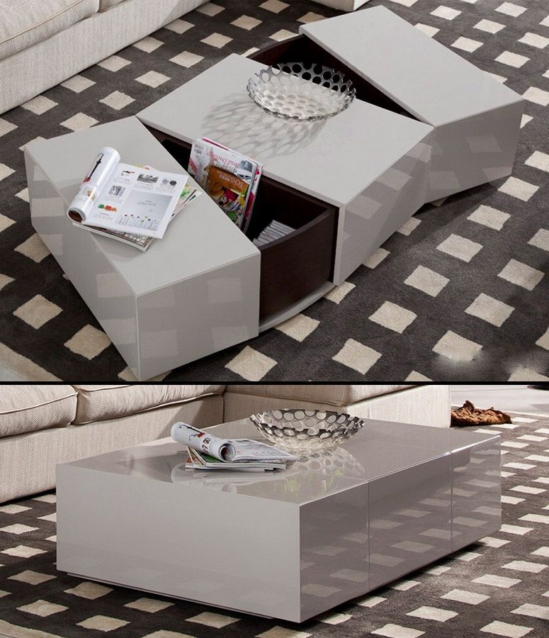Sleek Modern Coffee Table With Hidden Storage | Coffee Table With In Modern Coffee Tables With Hidden Storage Compartments (View 7 of 15)