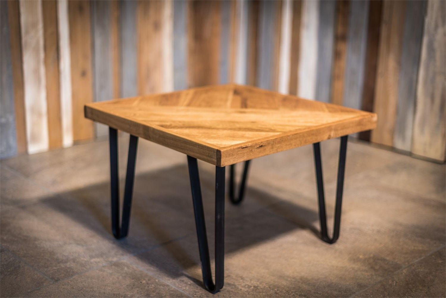 Solid Oak Coffee Table With Steel Legs | Solid Oak Designs In Coffee Tables With Solid Legs (View 10 of 15)