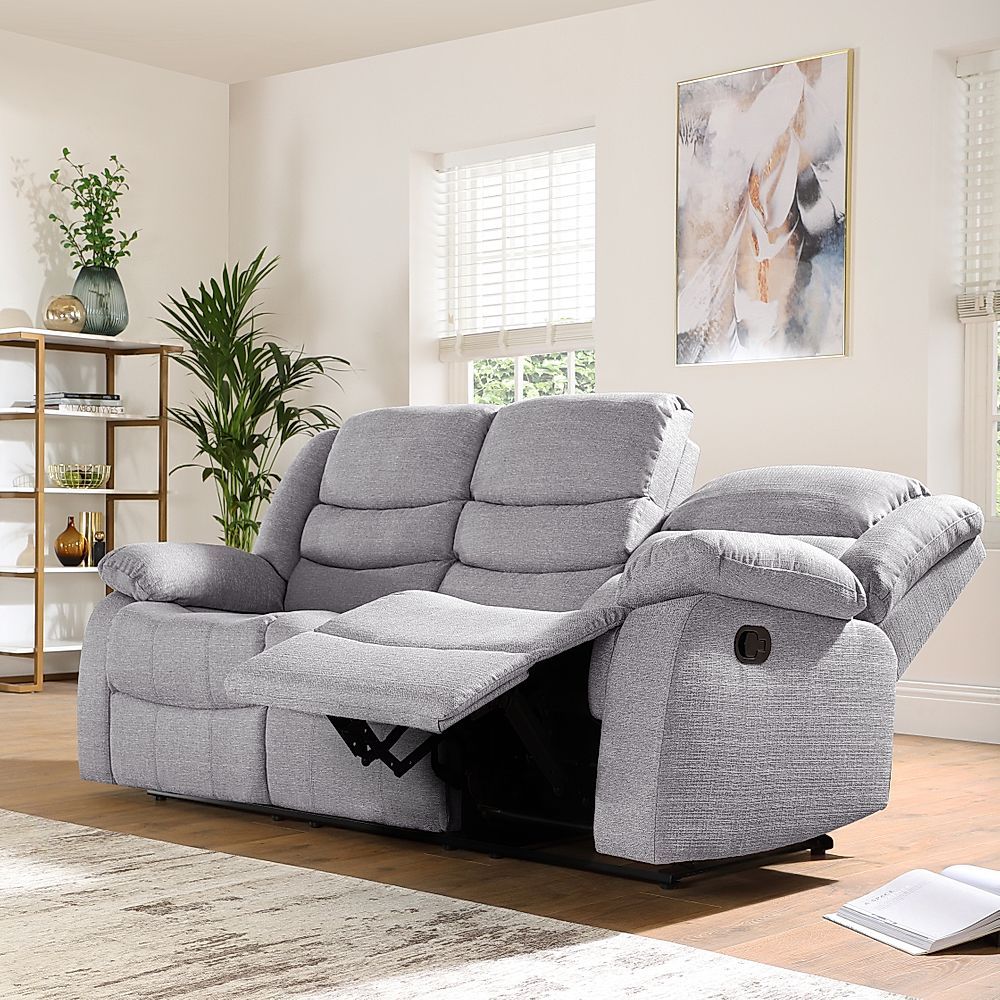 Sorrento 3 Seater Recliner Sofa, Light Grey Classic Linen Weave Fabric Only  £699.99 | Furniture And Choice With Light Charcoal Linen Sofas (Photo 4 of 15)