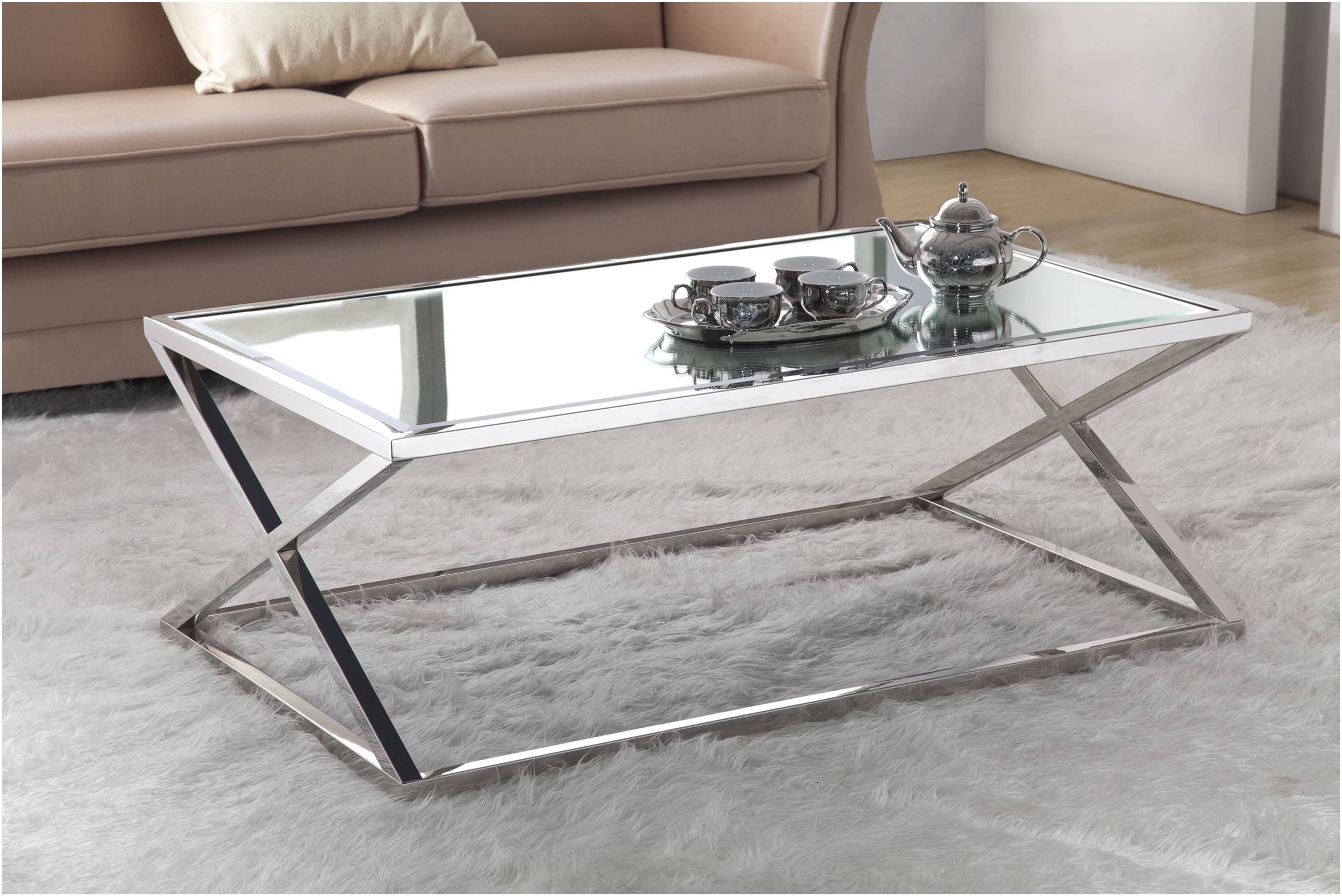 Stainless Steel Coffee Tables – Ideas On Foter Throughout Glossy Finished Metal Coffee Tables (View 12 of 15)