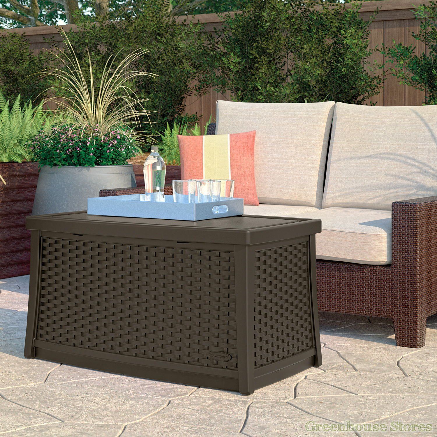 Suncast Coffee Table With Storage Box | Outdoor Coffee Tables, Coffee Inside Outdoor Coffee Tables With Storage (View 9 of 15)