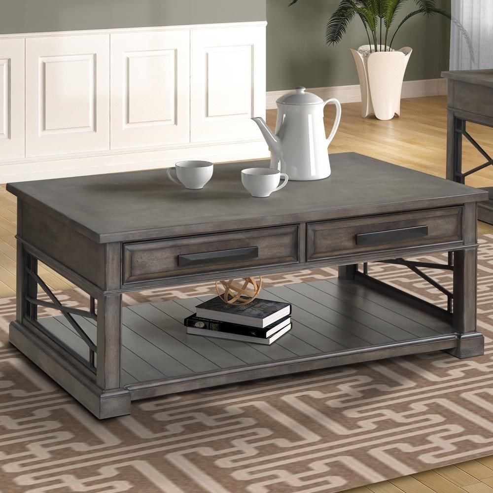 Sundance Transitional 2 Drawer Cocktail Table With Casters At Belfort With Regard To Transitional Square Coffee Tables (View 9 of 15)