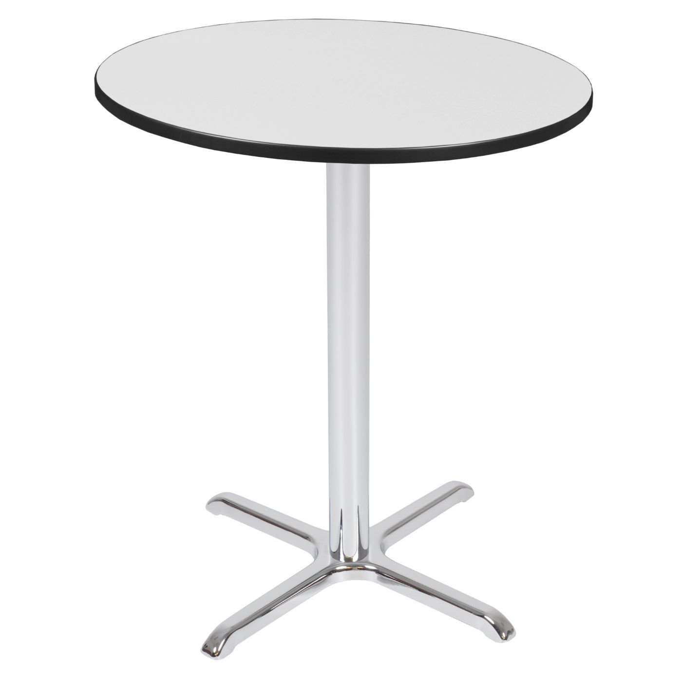 Tcb36rndwhcm | Regency Cain Cafe High 36" Round X Base Table  White Inside Regency Cain Steel Coffee Tables (View 3 of 15)
