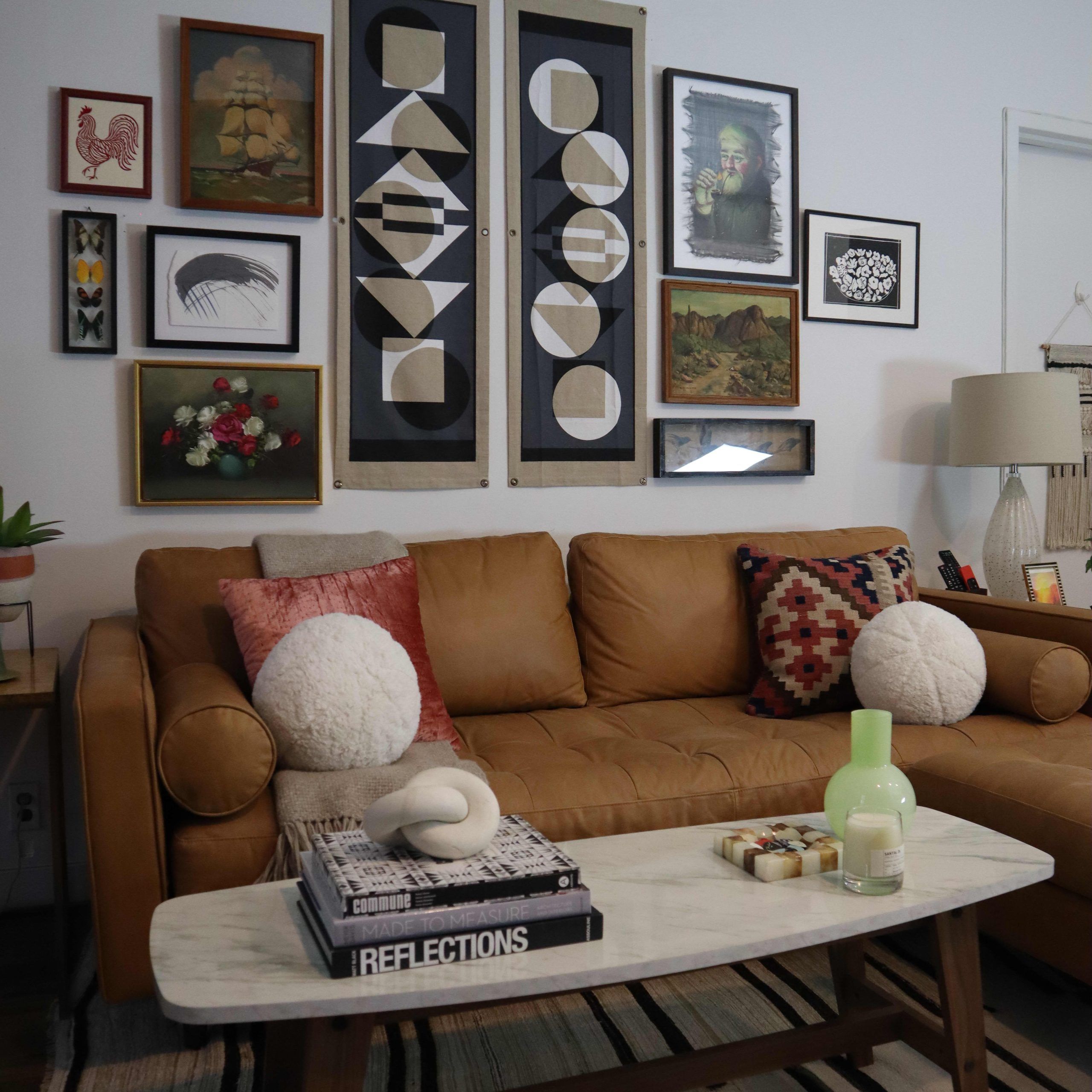 The Best Way To Fake A Luxe Living Room Sectional With A Sofa And An Ottoman  | Apartment Therapy Throughout Sofas With Ottomans In Brown (View 11 of 15)