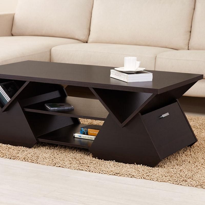 The Madson Espresso Finish Coffee Table Is A Lovely Contemporary Piece Intended For Espresso Wood Finish Coffee Tables (Photo 12 of 15)
